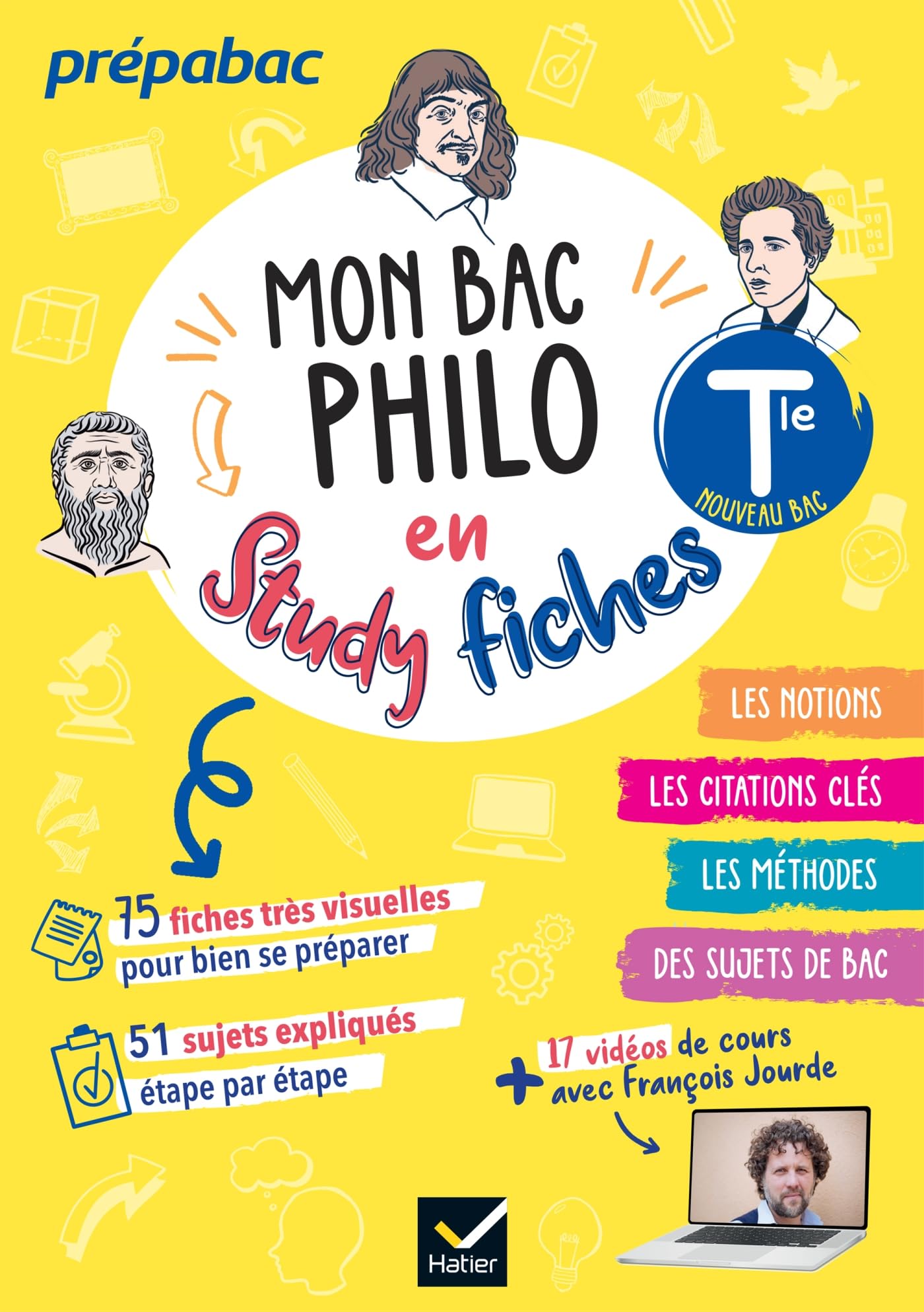 Mon bac philo en study fiches - Tle générale - Bac 2026: fiches & sujets visuels, pour réviser facilement