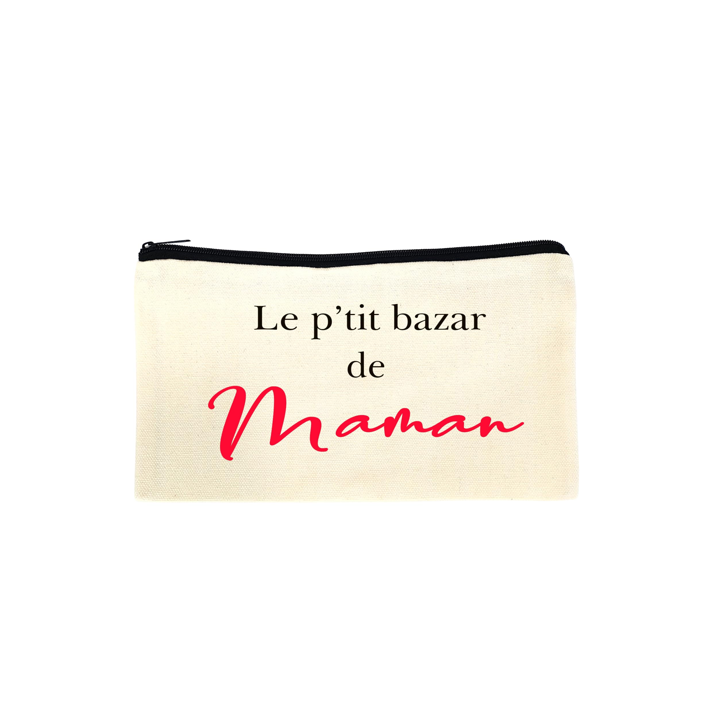 Pochette de maquillage en toile à fermeture éclaire personnalisée sac de voyage cadeau