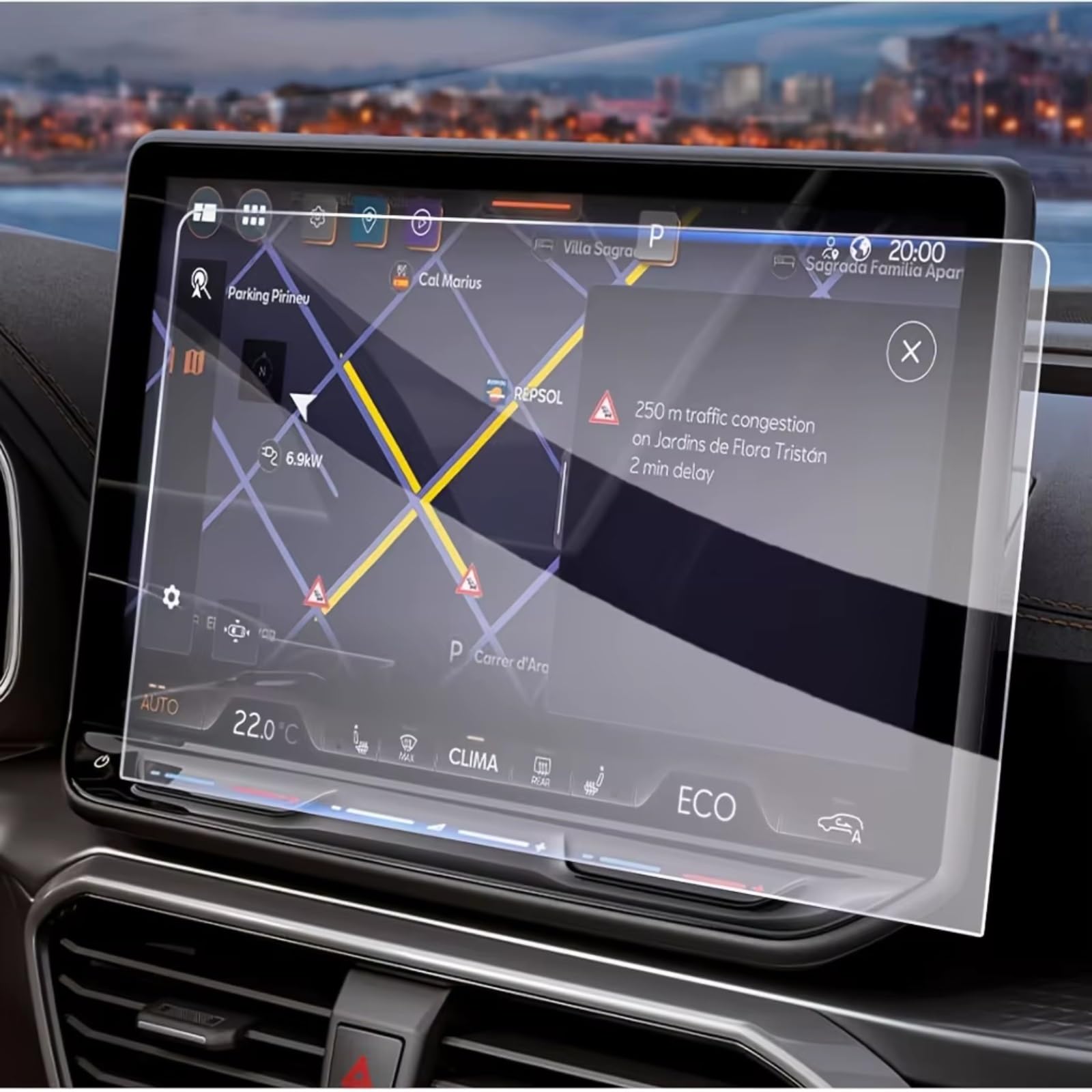Kompatibel Mit VW Für ID.5 2024–2026, Auto-GPS-Navigations-Displayschutz, Touchscreen-Schutz, HD-klare Auto-Display-Abdeckung Schutzfolie Navigation(Set)