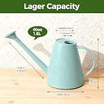 Bamworld Watering Can for Indoor Plants Long Spout Watering Cans for Garden Plants Indoor Outdoor Small Water Can for House Flower 1.8L 60oz 1/2 Gallon(Green)