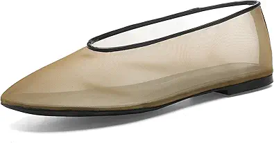 Women's Fine Mesh Ballet Flats,Round Toe Ballerina Shoes,Casual Slip On Mary Jane Flats,Comfortable Daily Dress Shoes