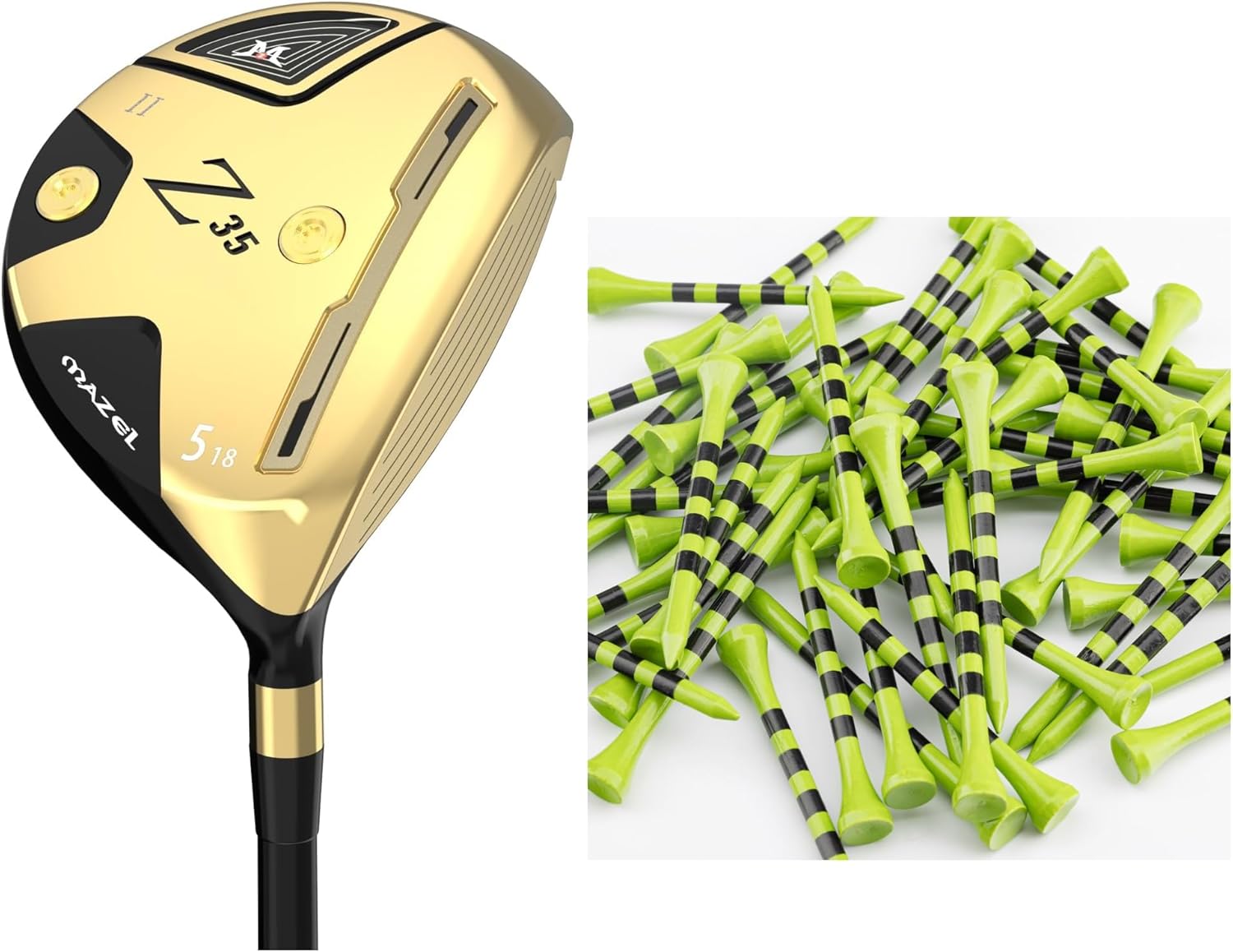 MAZEL Golf Fairway Woods & Golf Tees,Bundle of 2