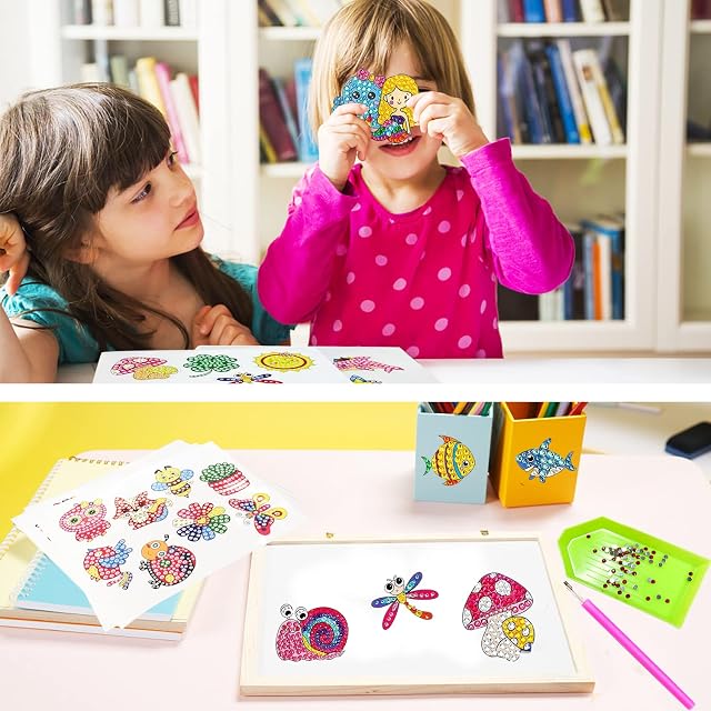Foto 7 de 8 de Diamond Painting Pegatinas Niños DIY 5D Pintura de Diamante Diamant Painting Kit Completo Mosaico Diamante…