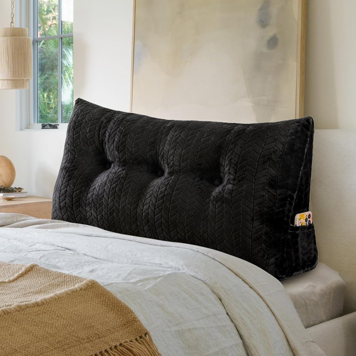 easedeco Large Triangular Wedge Headboard Pillow Large