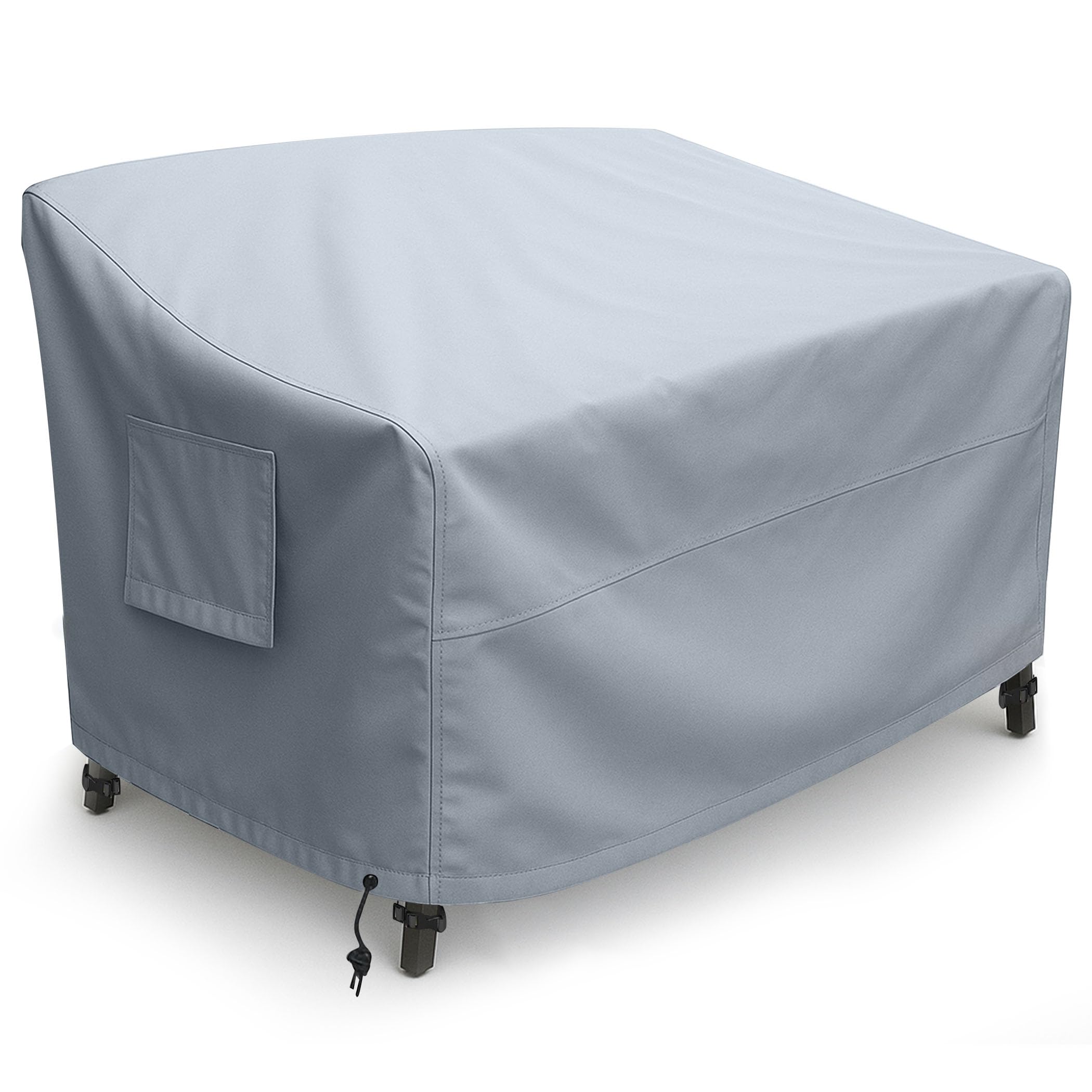 Kingsbridge Garden Bench Cover 2 / 3 Seater Heavy Duty Fabric, Double Stitching, Waterproof, Anti UV, Breathable, Rip Proof, Grey, LxWxH 135 x 69 x 65/89cm 2 SEAT