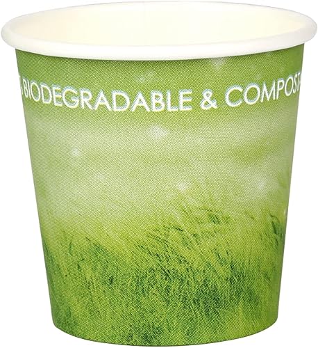 Yes!Fresh Vasos de papel desechables de 4 onzas para bebidas calientes, ecológicos, mini vasos de papel para fiestas, pícnics, barbacoas, viajes y