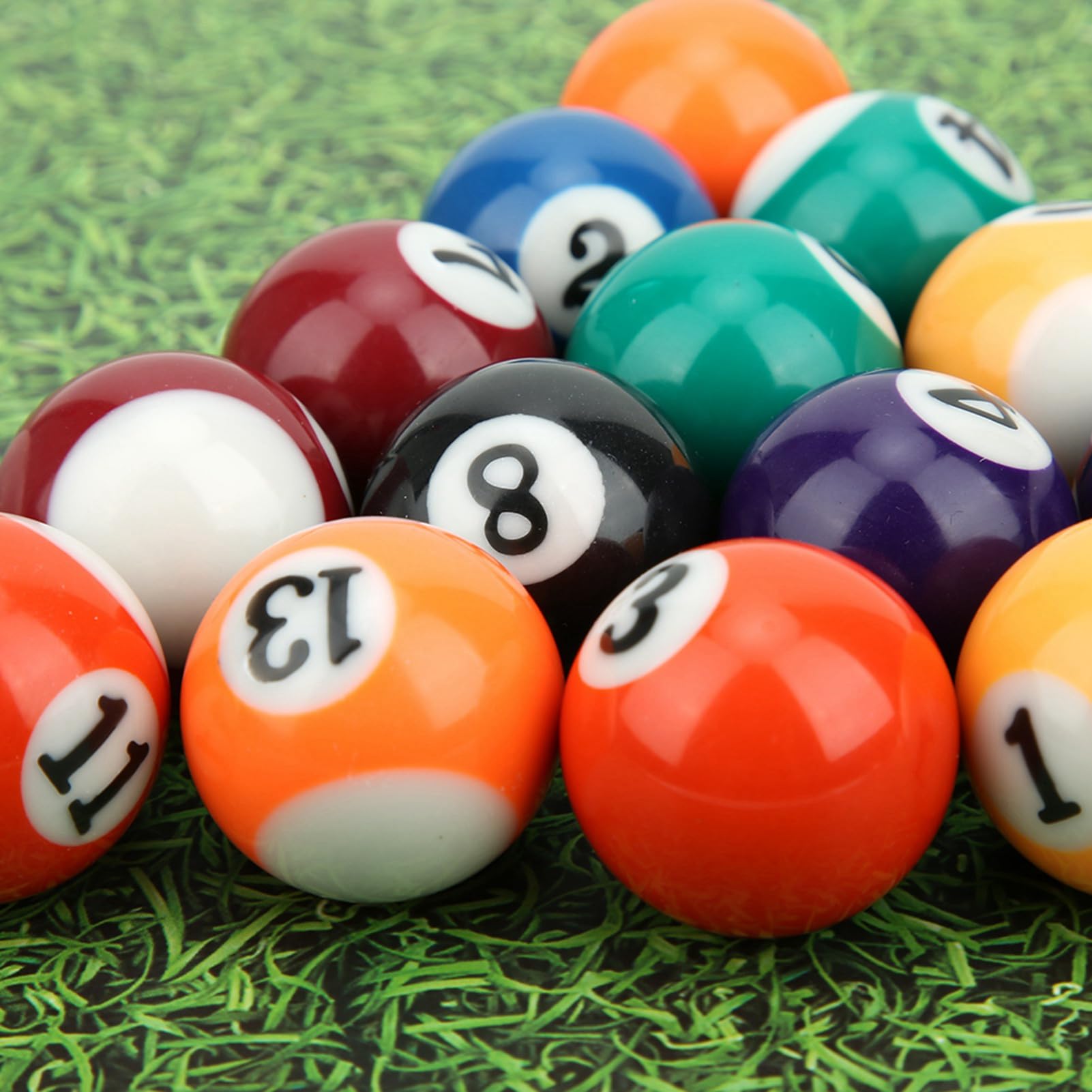 16-teiliges Mini-Billardball-Set, Mini-Billardball-Spielzeug für Kinder, kleine Billard-Queuebälle, komplettes Set für Mini-Billardtisch