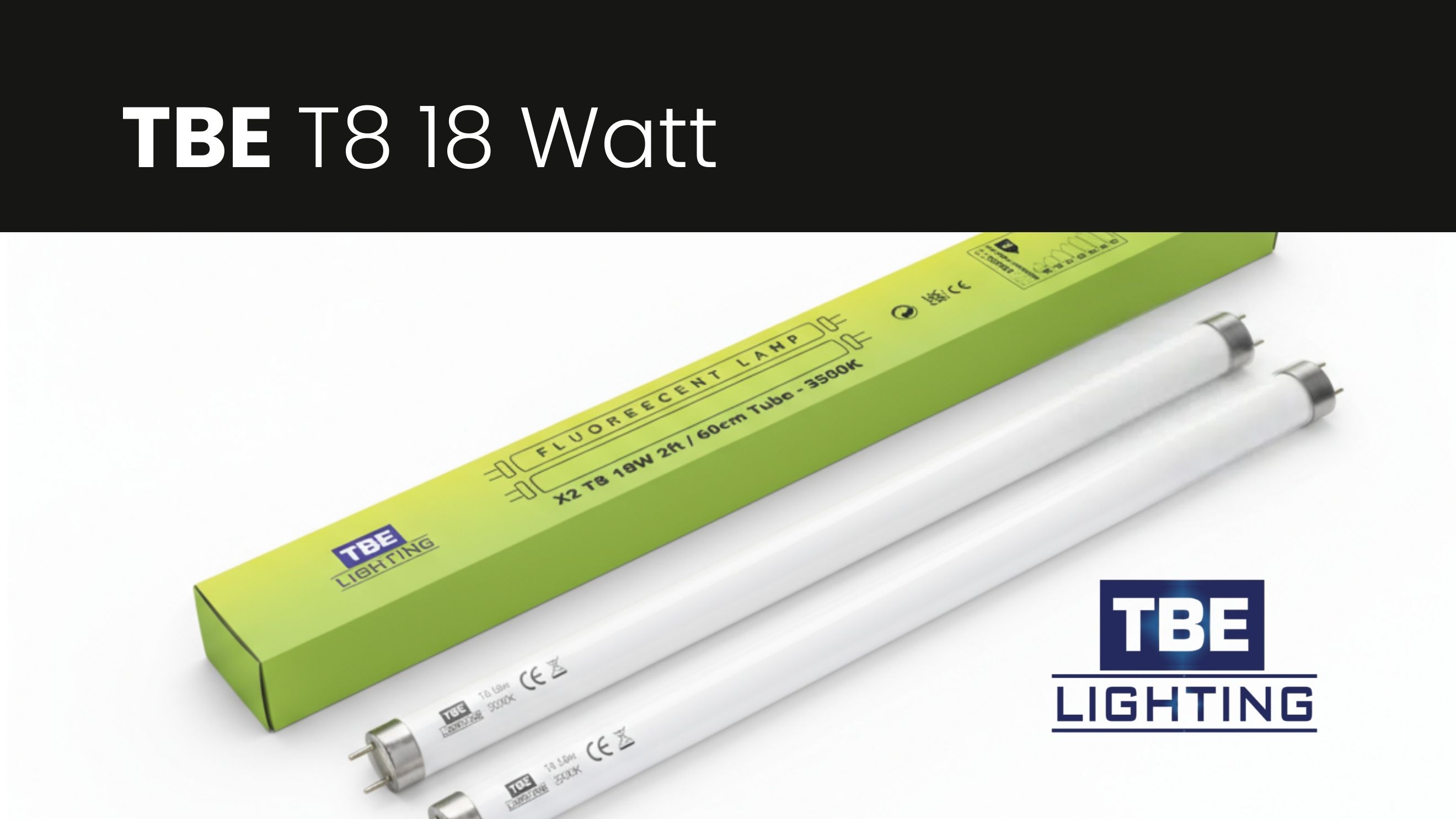 TBE LIGHTING T8 18w 2ft Fluorescent Tube Lamps - CFL Bulbs - G13 2-Pin