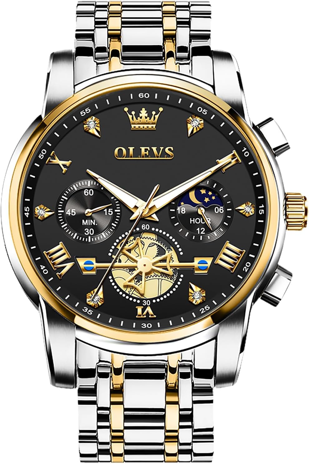 OLEVS Stainless Steel Chronograph