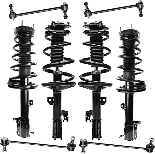 Miniatura 300 de Detroit Axle - Kit de puntales delanteros de 6 piezas para Chevrolet Aveo Aveo5 Pontiac G3 Wave, barra estabilizadora, varillas de acoplamiento