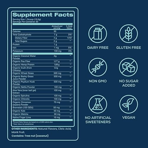Miniatura 6 de Bondi Pure - Bebida diaria de salud y desintoxicación - Promueve la salud intestinal y el apoyo energético durante una limpieza o ayuno intermitente