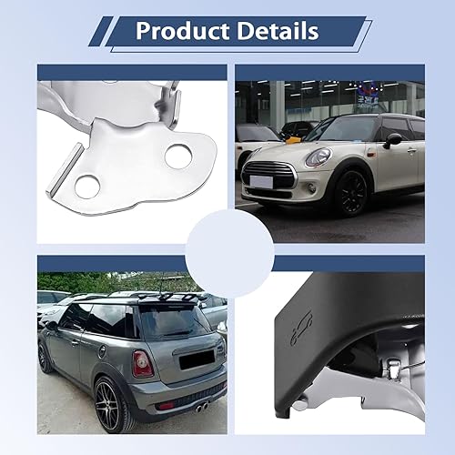 Miniatura 7 de FZJDSD Manija interior de liberación del capó compatible con Mini Cooper R5x 2007 2008 2009 2010 2011 2012 2013 2014 2015 Reemplazo 51237149591