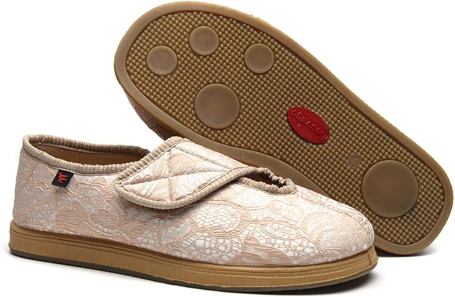 Mens Diabetic Slippers,Unisex Comfortable Diabetic Shoes for Women Wide Width,Summer Lightweight Elderly Sneakers for Swollen Feet Edema Shoes,with Adjustable Closure