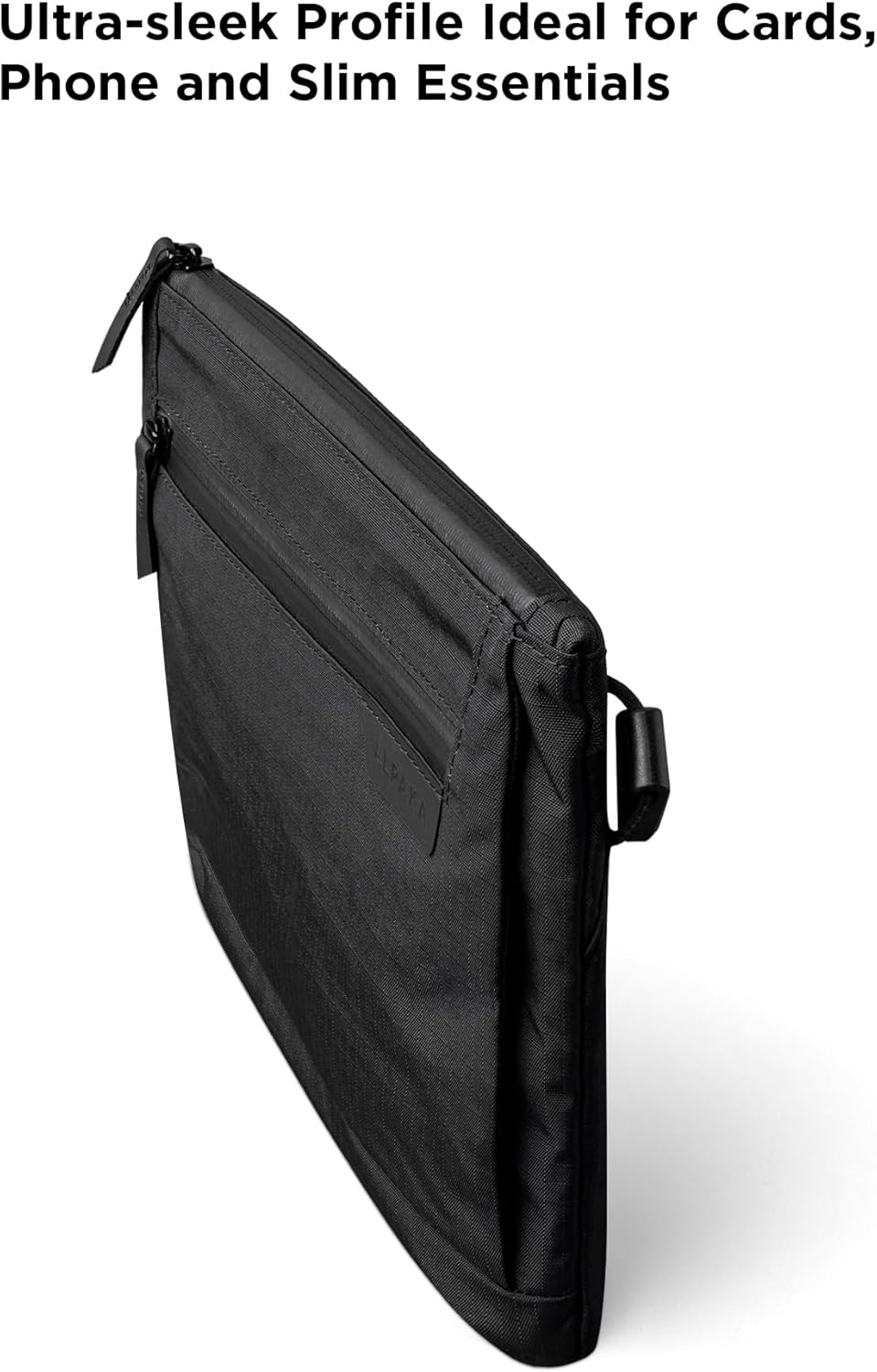 ALPAKA Zip Pouch Max V2 - Black Axoflux 210D Water Resistant Fabric, Weatherproof YKK Zippers,Front Zip Pocket, Compact Men Sling Bag - Passport Holder & Travel Wallet Pouch for Family Men - Image 4