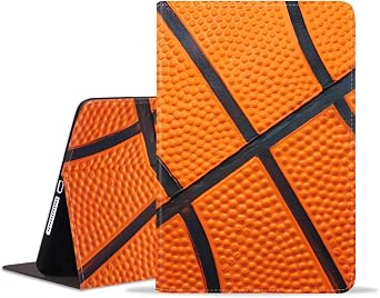 Case for iPad Air 13 Inch M4/M3/M2 2026/2025/2024/ iPad Pro 12.9 Inch 2022/2021/2020/2018, Adjustable Stand Auto Wake/Sleep Smart Leather Cover, Basketball Surface