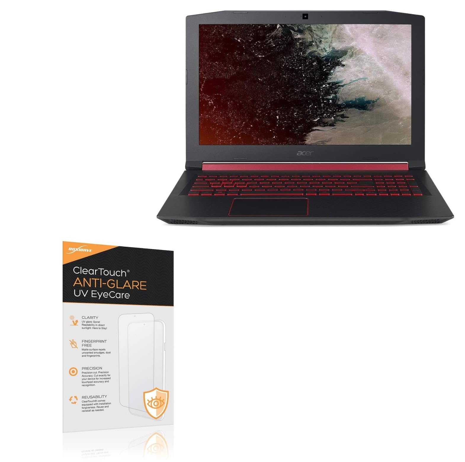 BoxWave Screen Protector Compatible With Acer Nitro 5 (AN515-42) - ClearTouch Anti-Glare Anti-UV EyeCare (2-Pack), Filters out Harmful Blue Light Reduce Fatigue