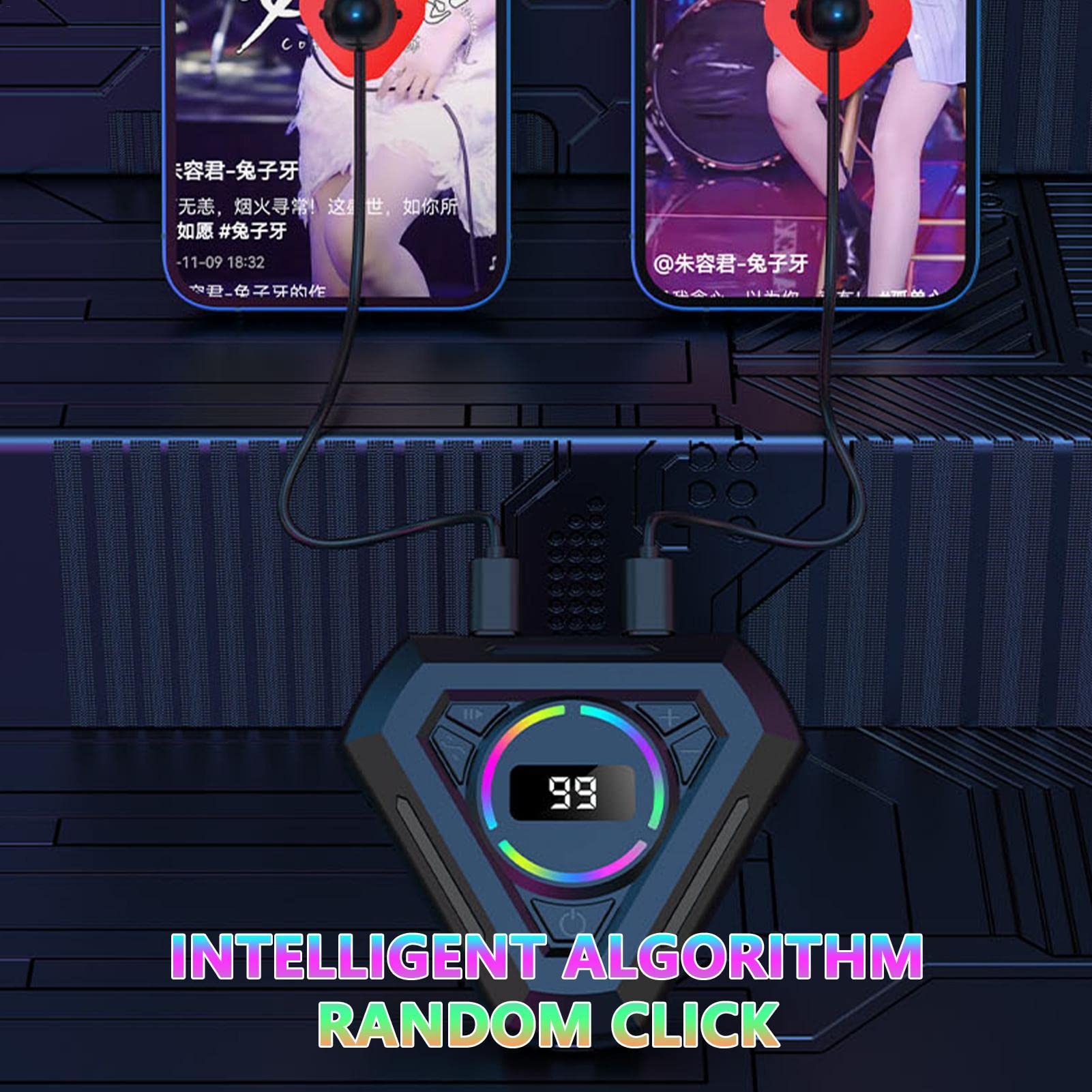 Auto Clicker Tapper - Pantalla del dispositivo USB Clicker automático | Clicker automático ajustable con el dedo simulado dando un igual en transmisiones en Me gusta