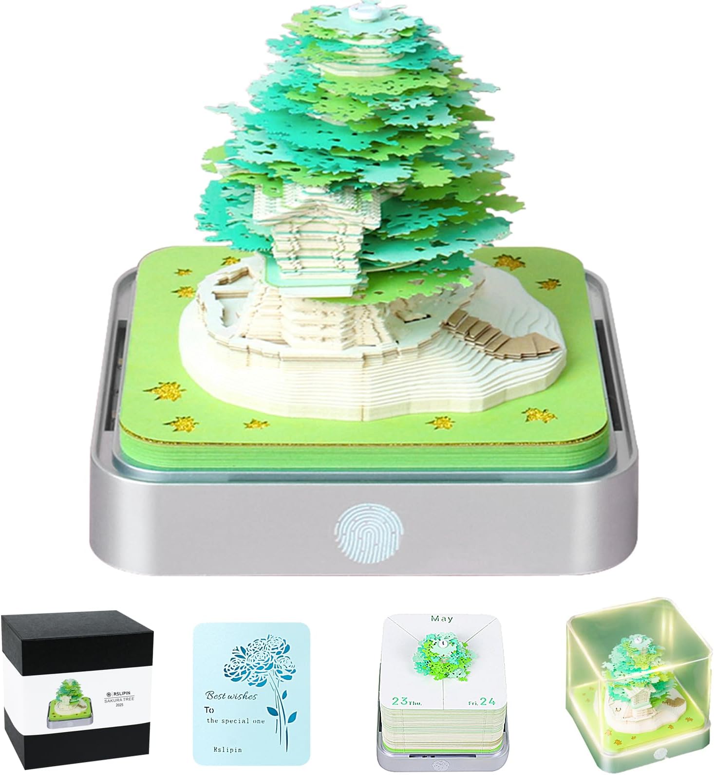 Amazon.com: Xadothat 3D Memo &amp; Scratch Pads Calendar 2024,Sakura Tree ...