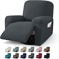 Vista 42 de JIVINER 5 Piezas Fundas Elásticas para Sofá Reclinable Funda para Sofá Reclinable con Parte Inferior Elástica Jacquard Ajustada Reclinable Funda