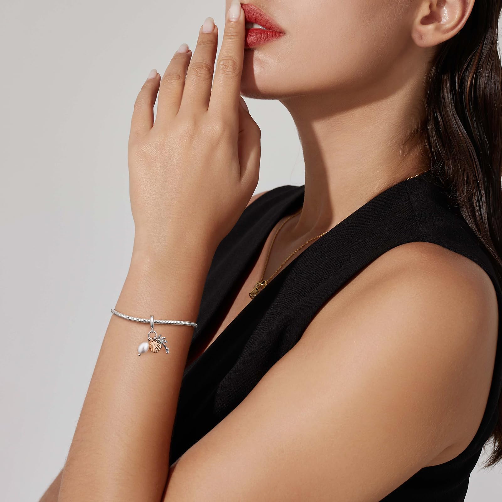 LANBEIDE Świecąca sowa, zwierzęta, charms do charmsów Pandora, srebro wysokiej próby 925, charmsy do bransoletek Pandora, prezent dla kobiet