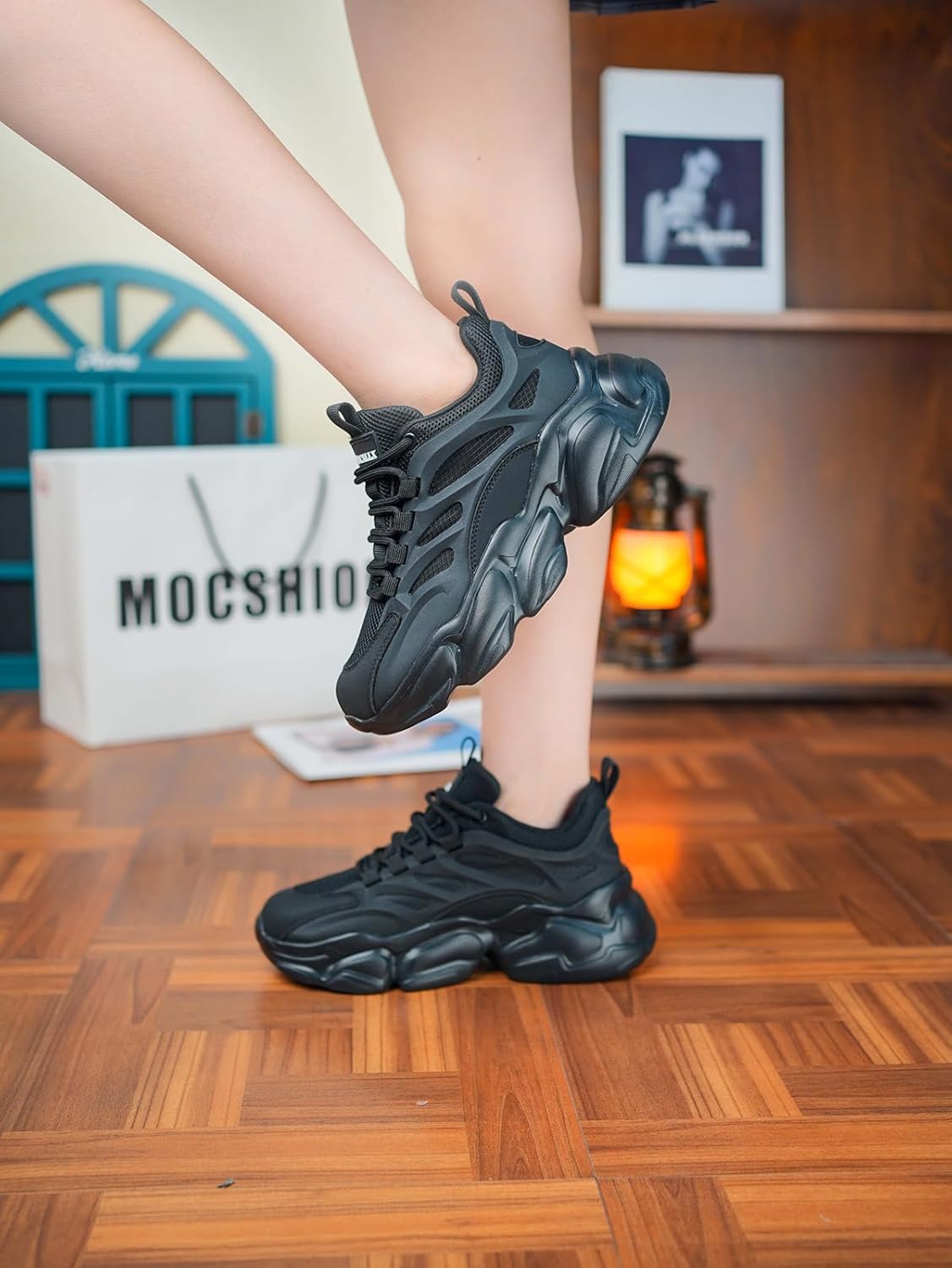 Women's Walking Shoes Cushion Running Tennis Shoes Non-Slip Comfortable Breathable Workout Gym Sports Athletic Fashion Sneakers - Image 2