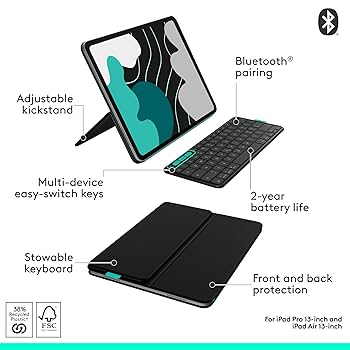 Flip Folio ipad pro M4/air M3/2 13インチ Amazon.com: Logitech Flip Folio, Keyboard Case for iPad Pro