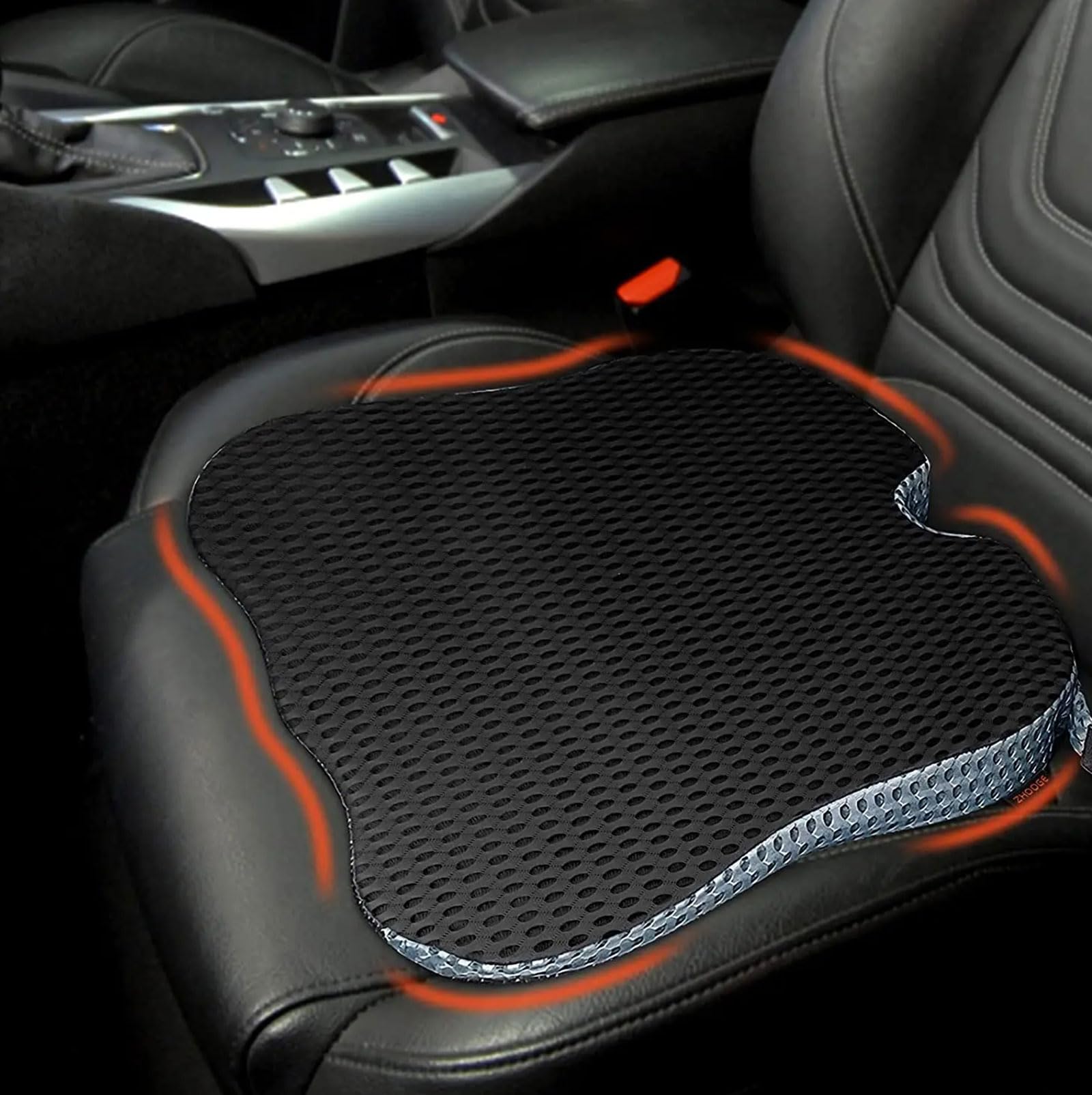Cuscino per seggiolino Auto per Fiesta Ⅶ Hatchback 3/5door 2008-2017, Cuscino Sedile Auto Soft Confortevole Protezione Cuscino Interni Accessori,A Black