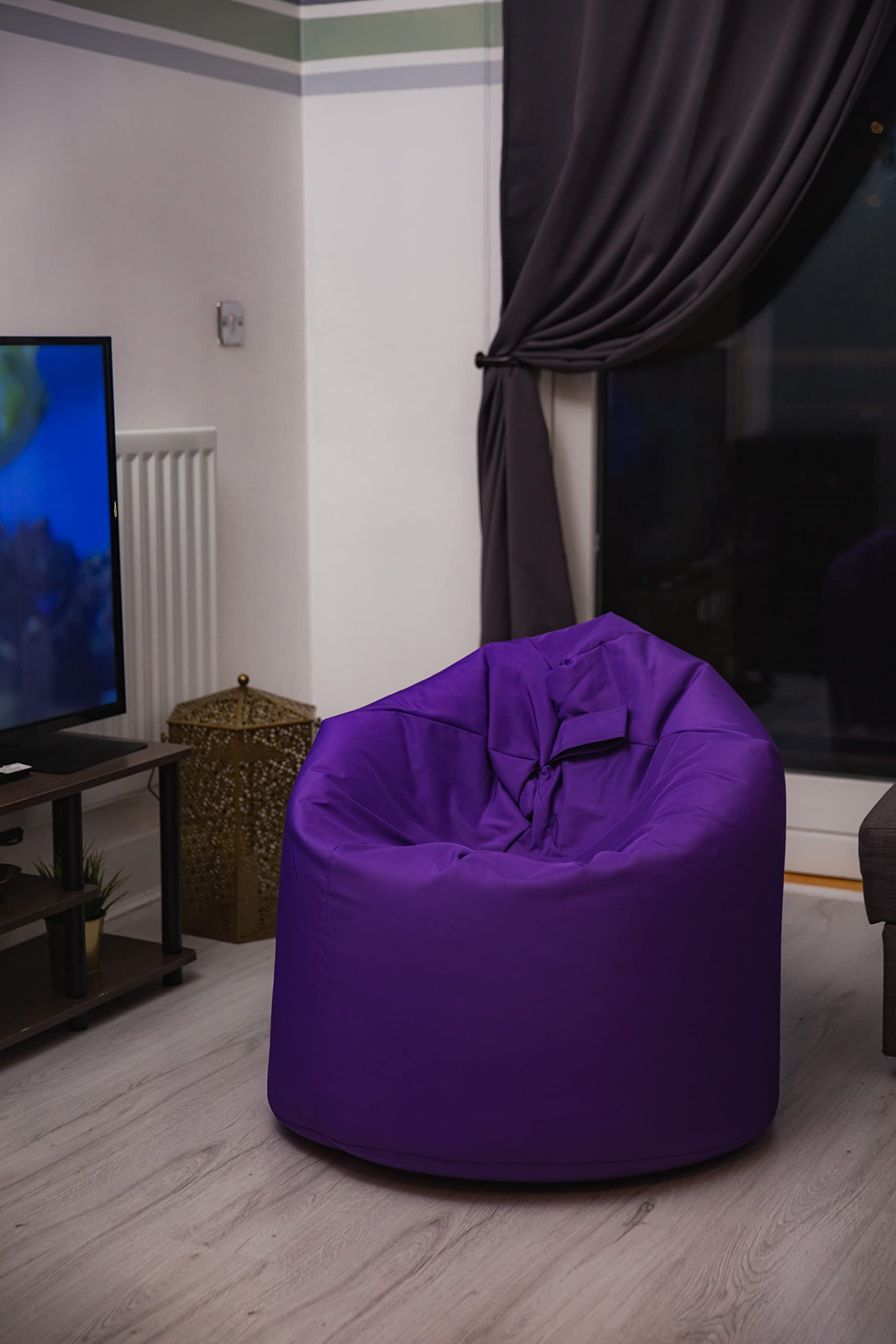 Ready Steady Bed Poltrona Sacco pouf da Giardino | Chaise Longue da Interno ed Esterno, Design Eergonomico per il Supporto del Corpo | Pouf da esterno Impermeabile, Durevole e Confortevole, per Bambini (Viola)