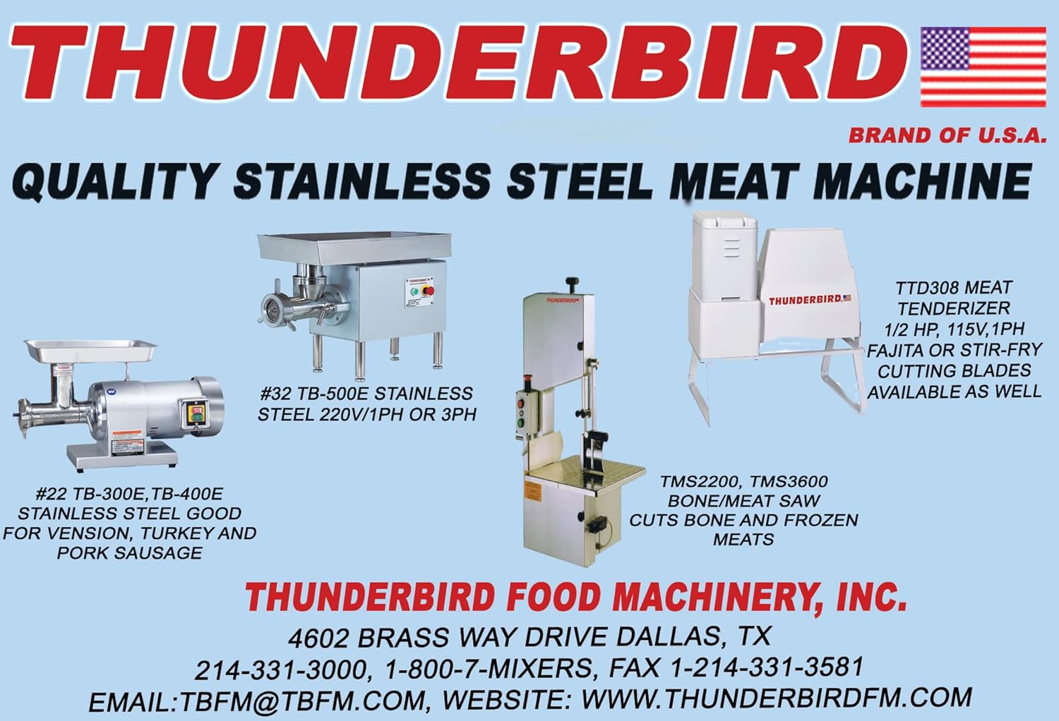 THUNDERBIRD Meat Grinder TB-400E
