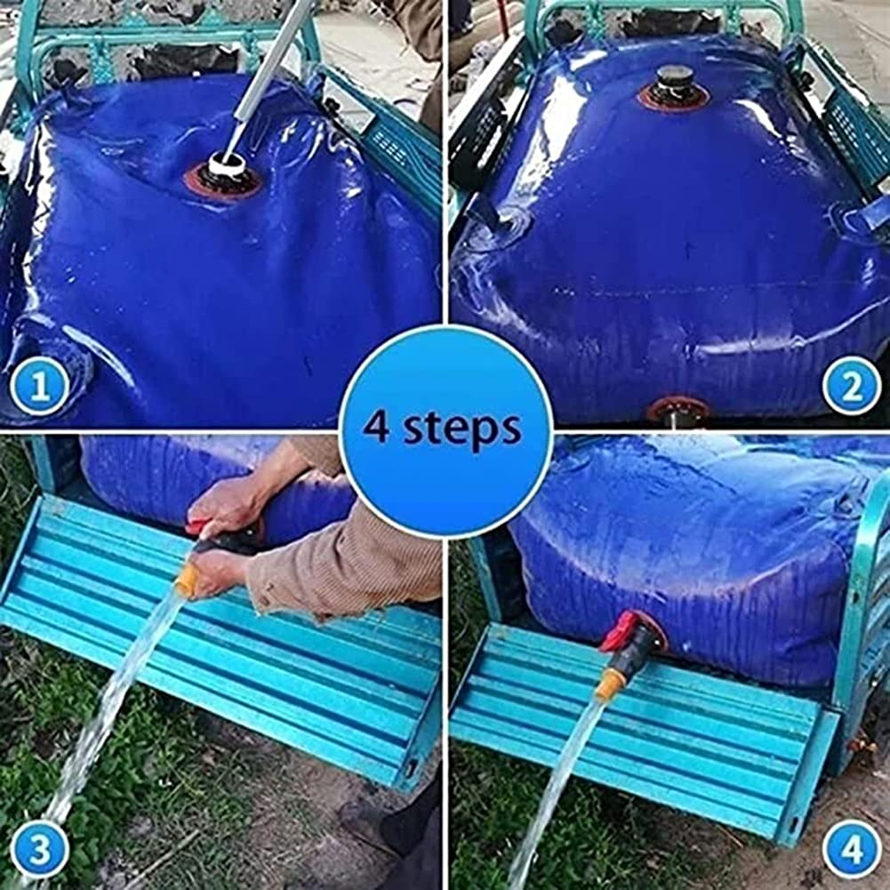 Sacca di stoccaggio dell'acqua, Serbatoi d'acqua pieghevoli Sacca d'acqua morbida resistente alla siccità Serbatoio dell'acqua Resistente alla siccità e antincendio Uso agricolo (Colore : Blu, Dimensi