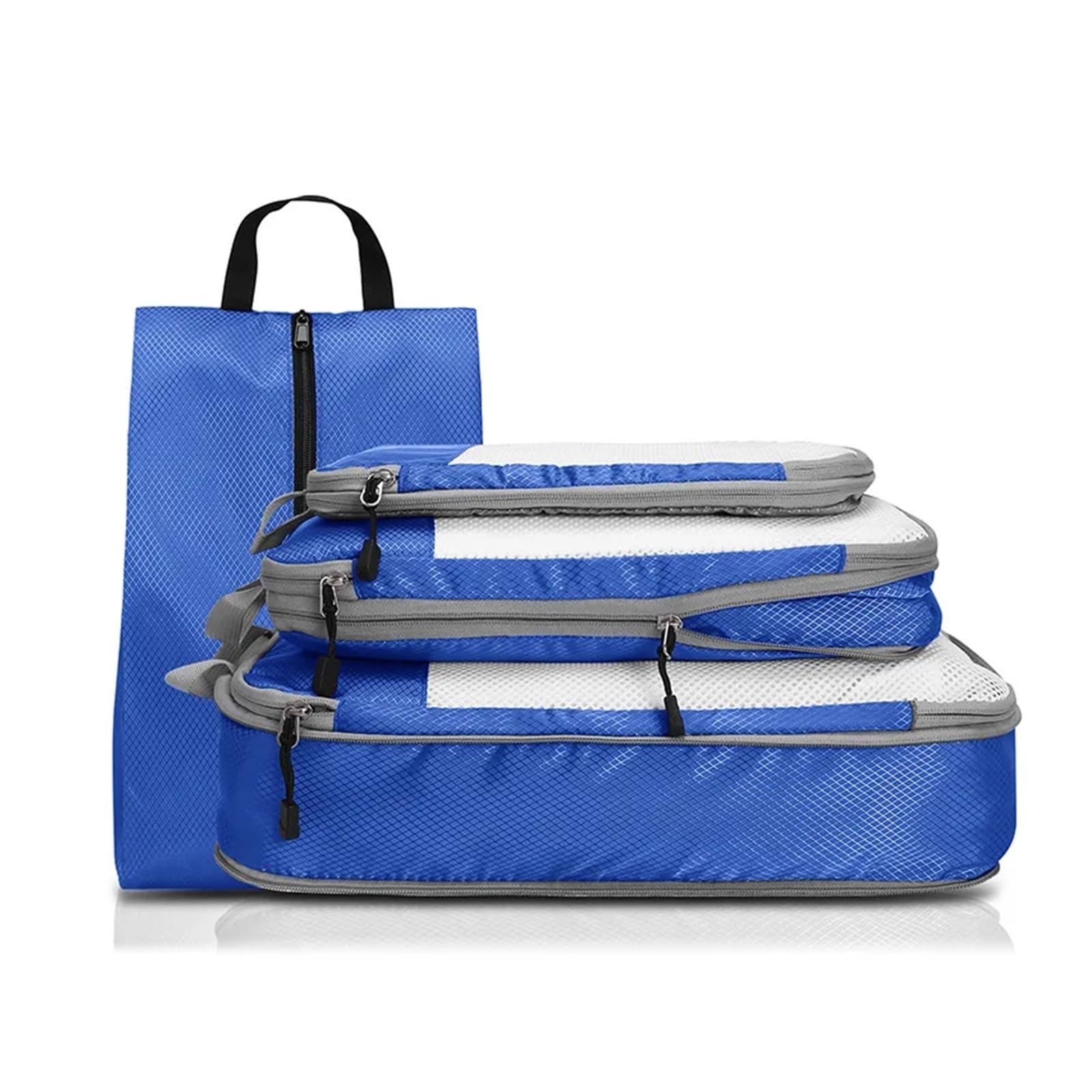 Organizer Valigia Borse portaoggetti portatili da viaggio, organizer for bagagli, cubi di compressione, scarpe con rete, borsa pieghevole leggera(Color 07,0000)
