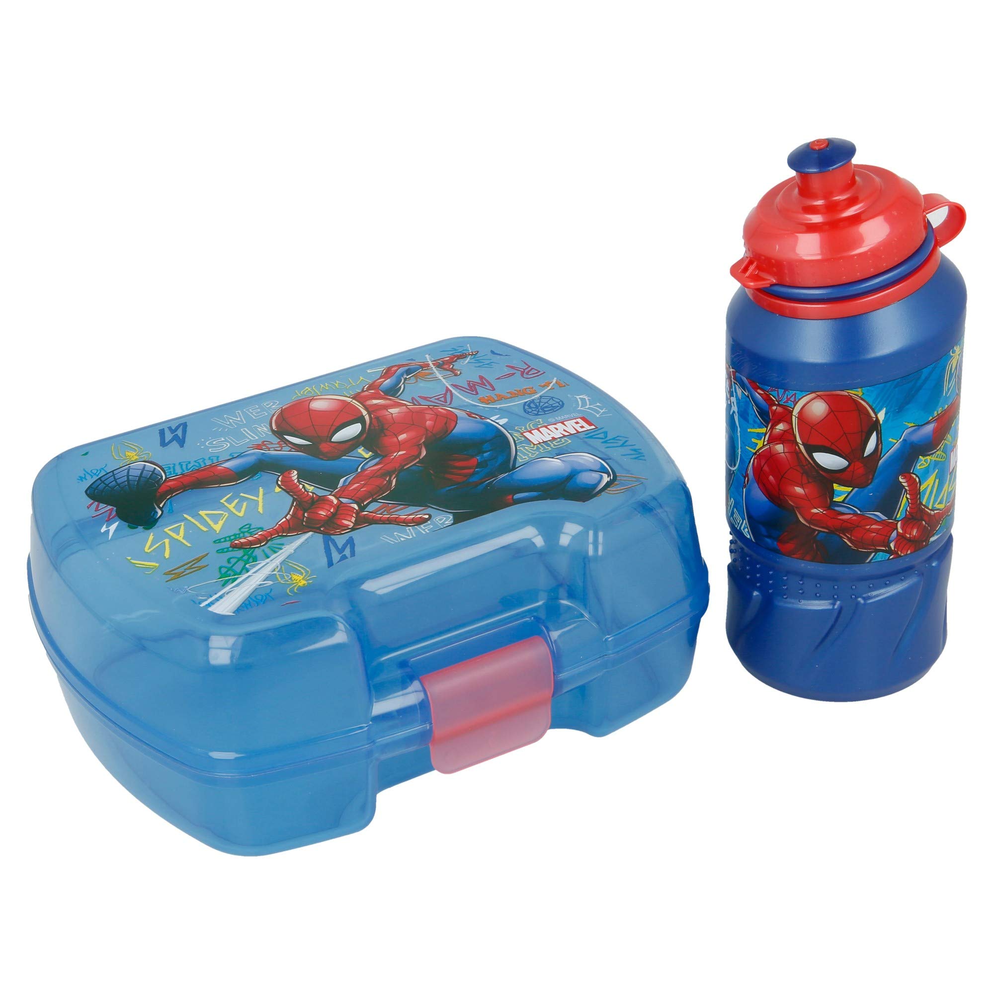 Stor Spiderman Graffiti Premium Bts Set, Blue, 420 Ml, 37967