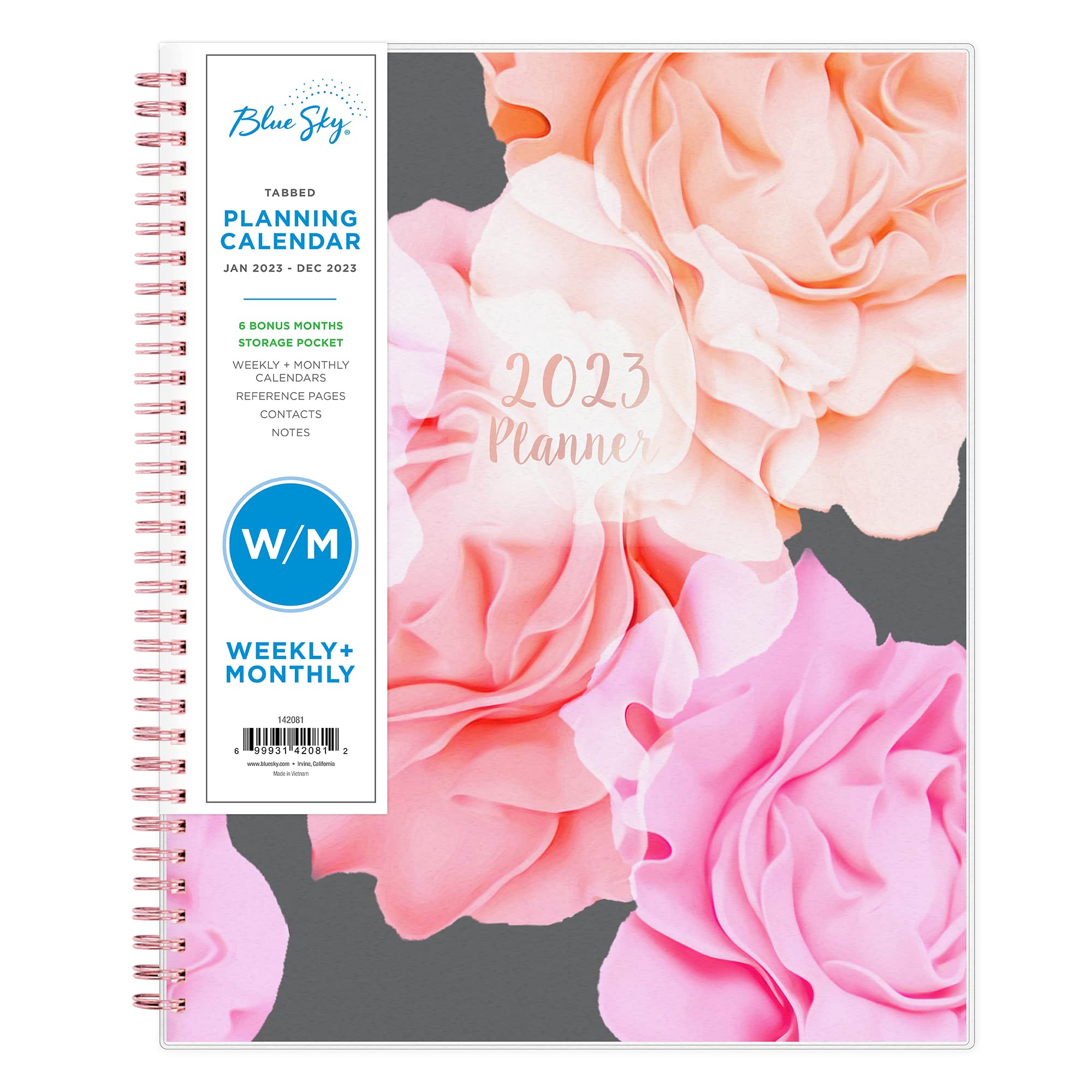Blue Sky 2023 Weekly and Monthly Planner, January - December, 5" x 8", Frosted Cover, Wirebound, Joselyn (142081)