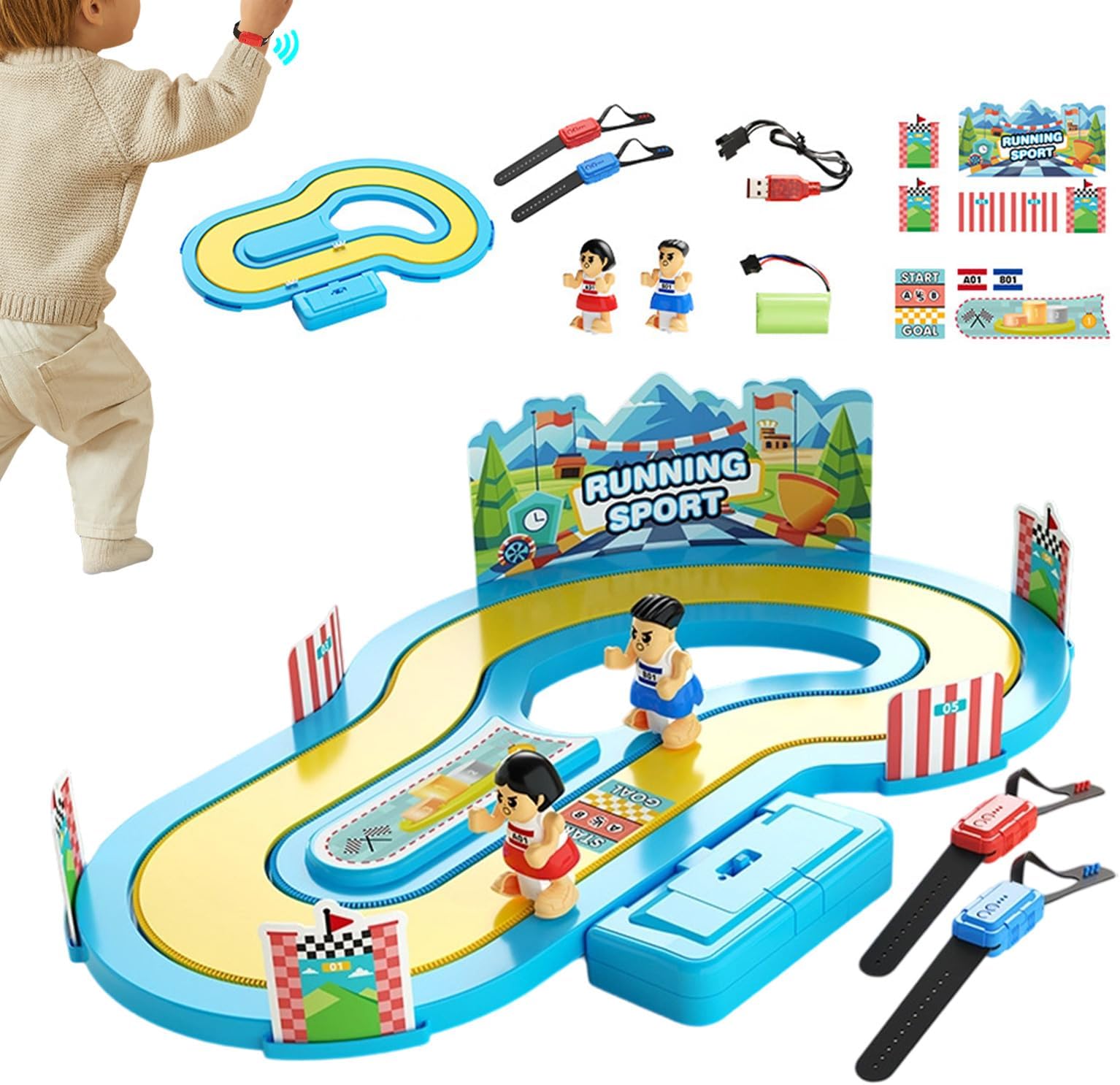 Motion-Sensing Racing Game | 2-Player Interactive Family Activities,Wireless Motion Track Racing Toy | for Kids Boys Girls Youth Parents Birthday School Home