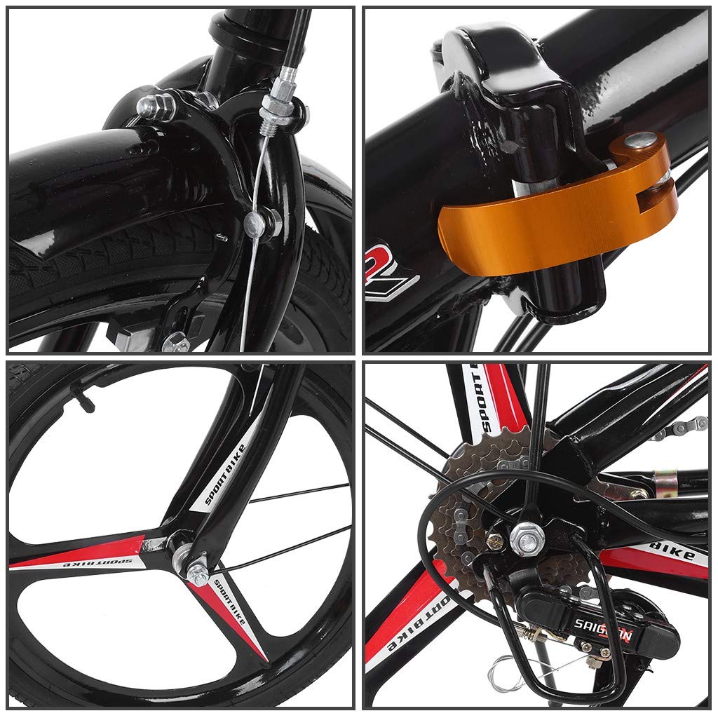 Amazon | HUUH 折りたたみ自転車 大人用 20インチ 7速 都市 折りたたみ