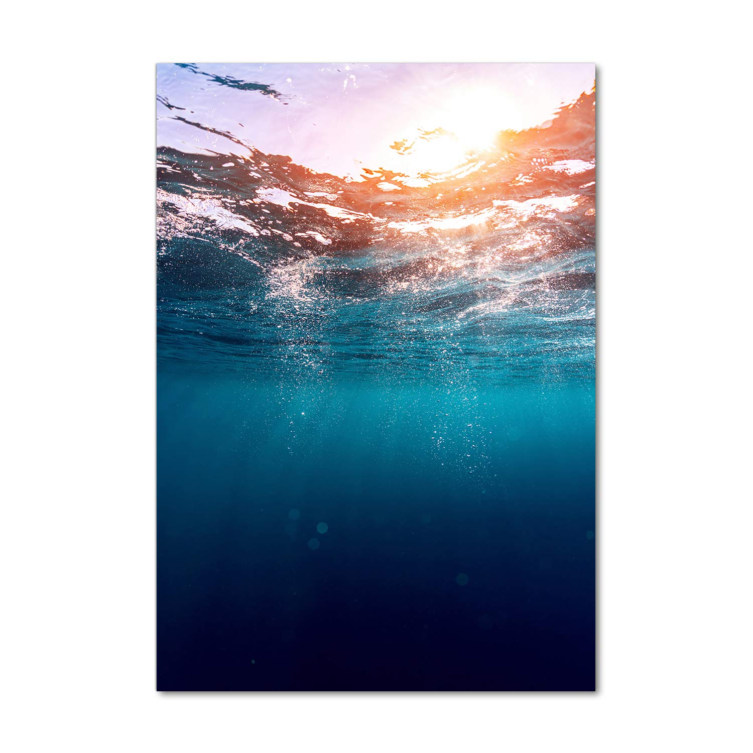 Tableaux pour la mur Tulup de qualité supérieure : éclat du verre acrylique 70x100 paysage bleu