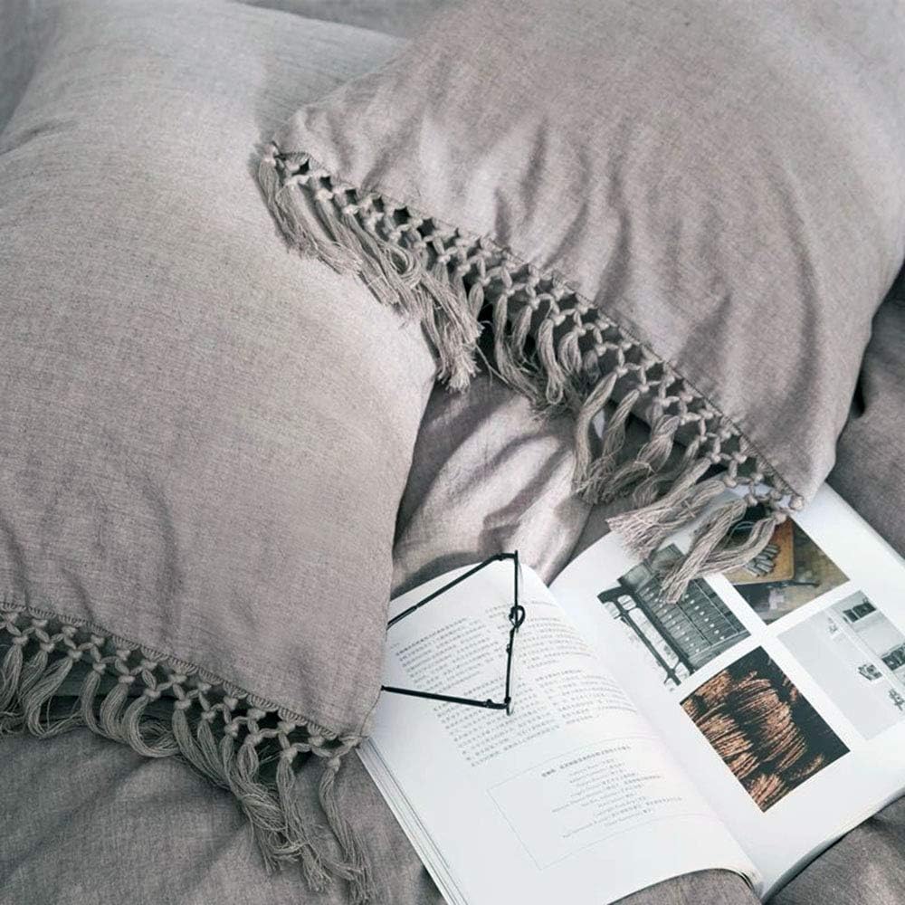 Gray Pillow Covers Cases Shams Grey Linen Cotton Slips with