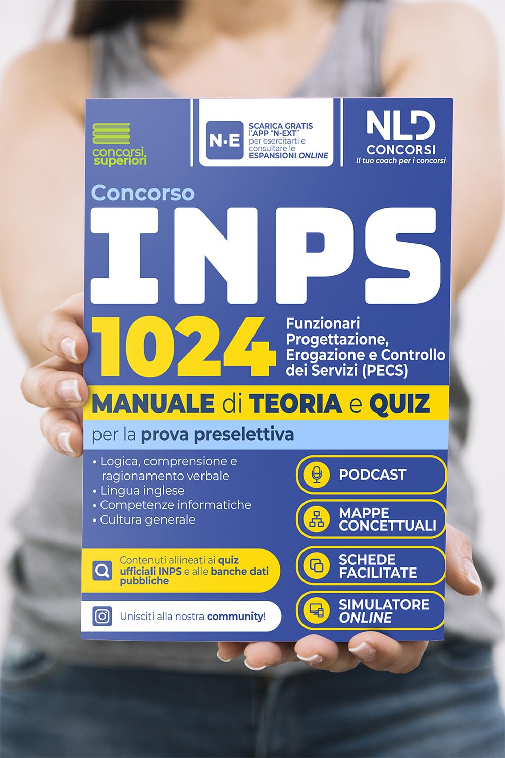 Concorso INPS 1024 funzionari progettazione, erogazione e controllo dei servizi (PECS). Manuale di teoria e quiz per la prova preselettiva