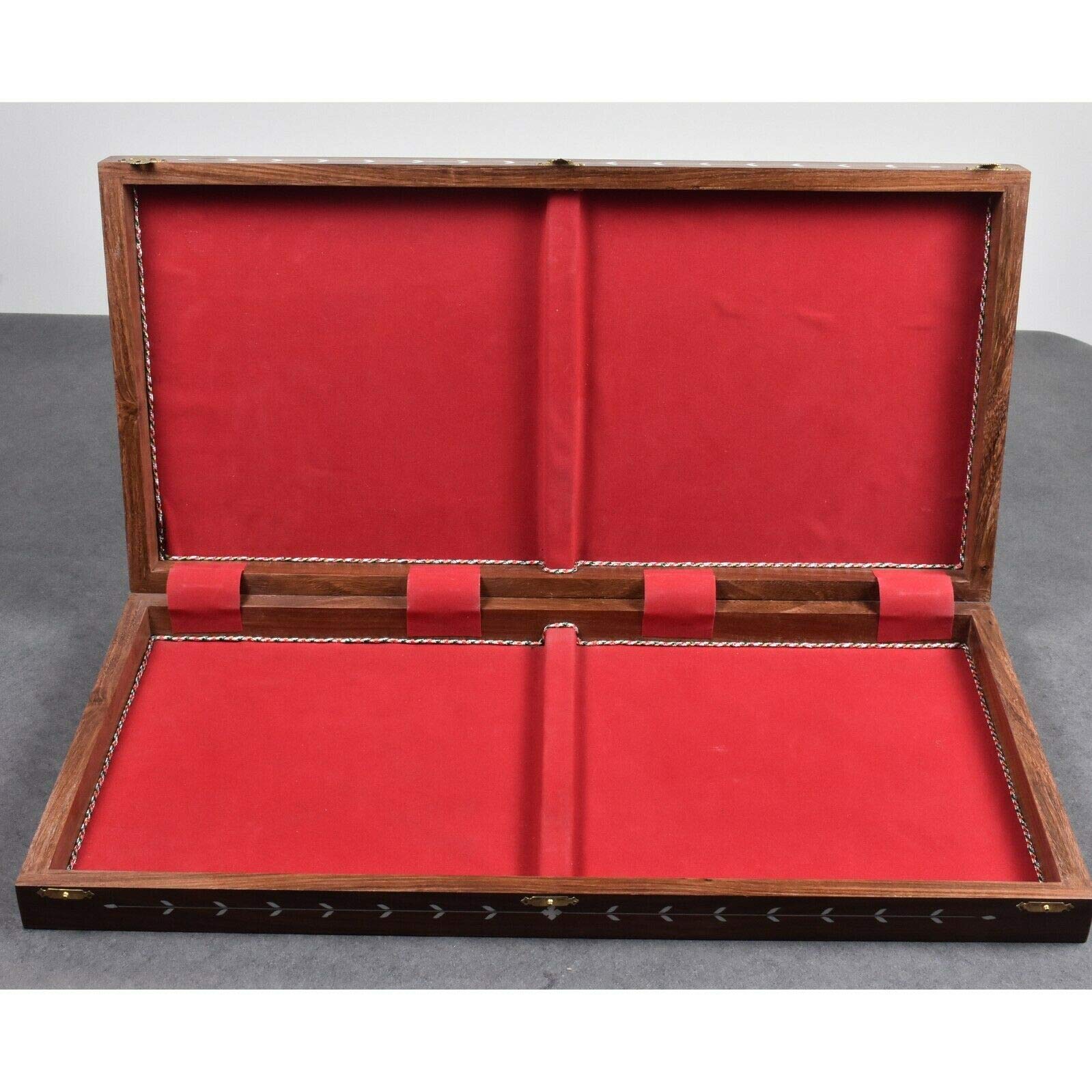 RoyalChessMall- Scacchiera pieghevole grande in legno da 24" - palissandro dorato e acrilico avorio - quadrato da 65 mm