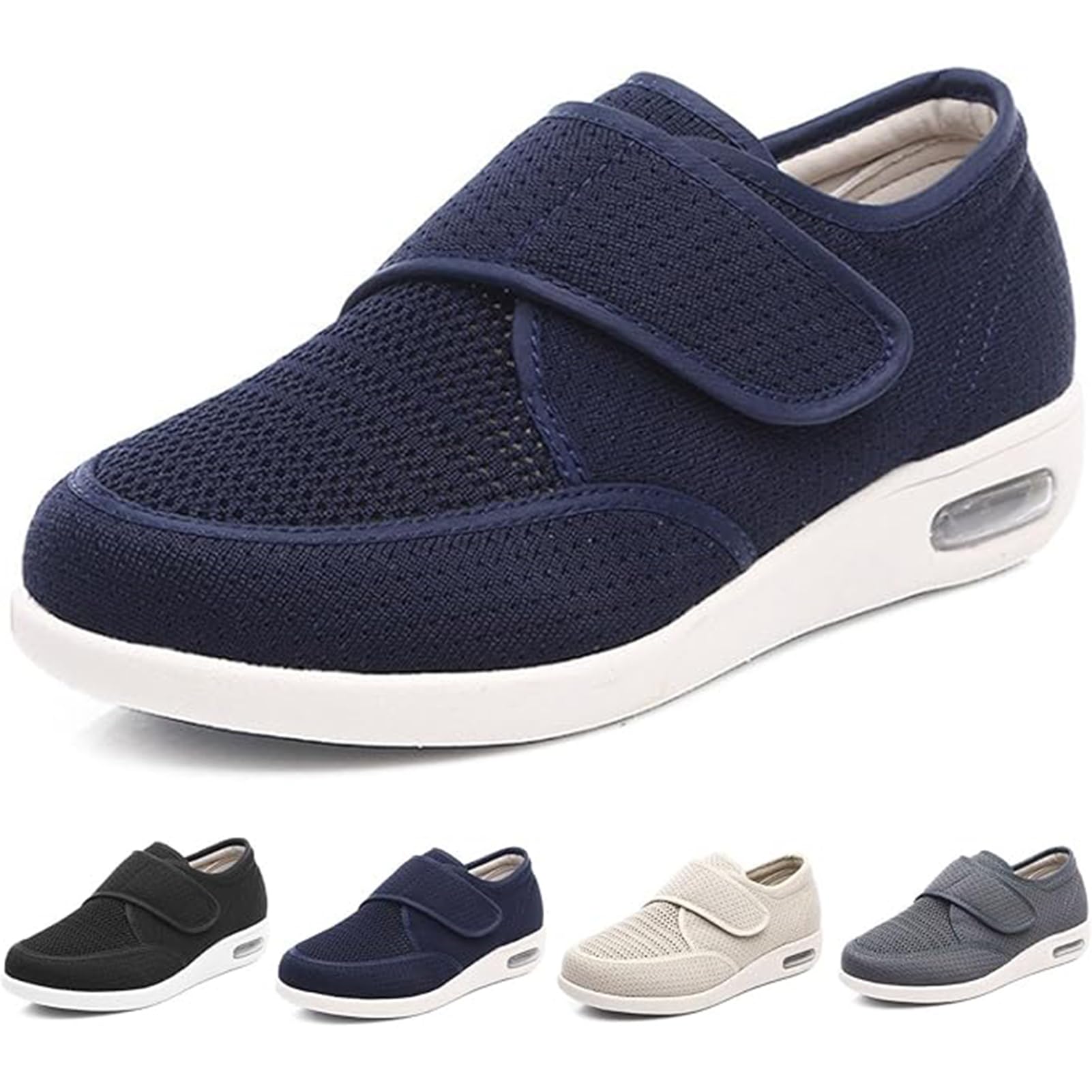Buty dla cukrzyków, dla mężczyzn i kobiet, bardzo szerokie, dopasowane, antypoślizgowe, na haluks, buty rekreacyjne, dla seniorów, na zapalenie powięzi podeszwowej, opuchnięte stopy