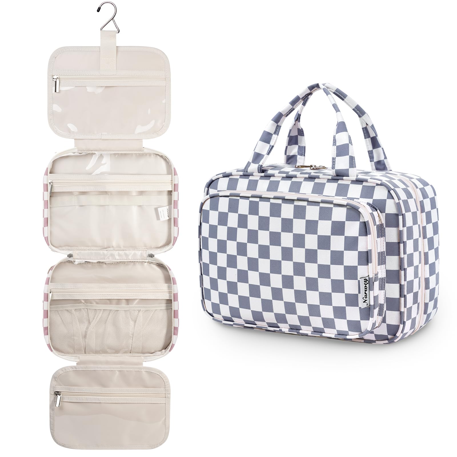 Narwey Kulturtasche Damen Kulturbeutel zum Aufhängen Waschtasche Gross Kosmetiktasche Groß Waschbeutel Kosmetik-Organizer für Damen Mädche