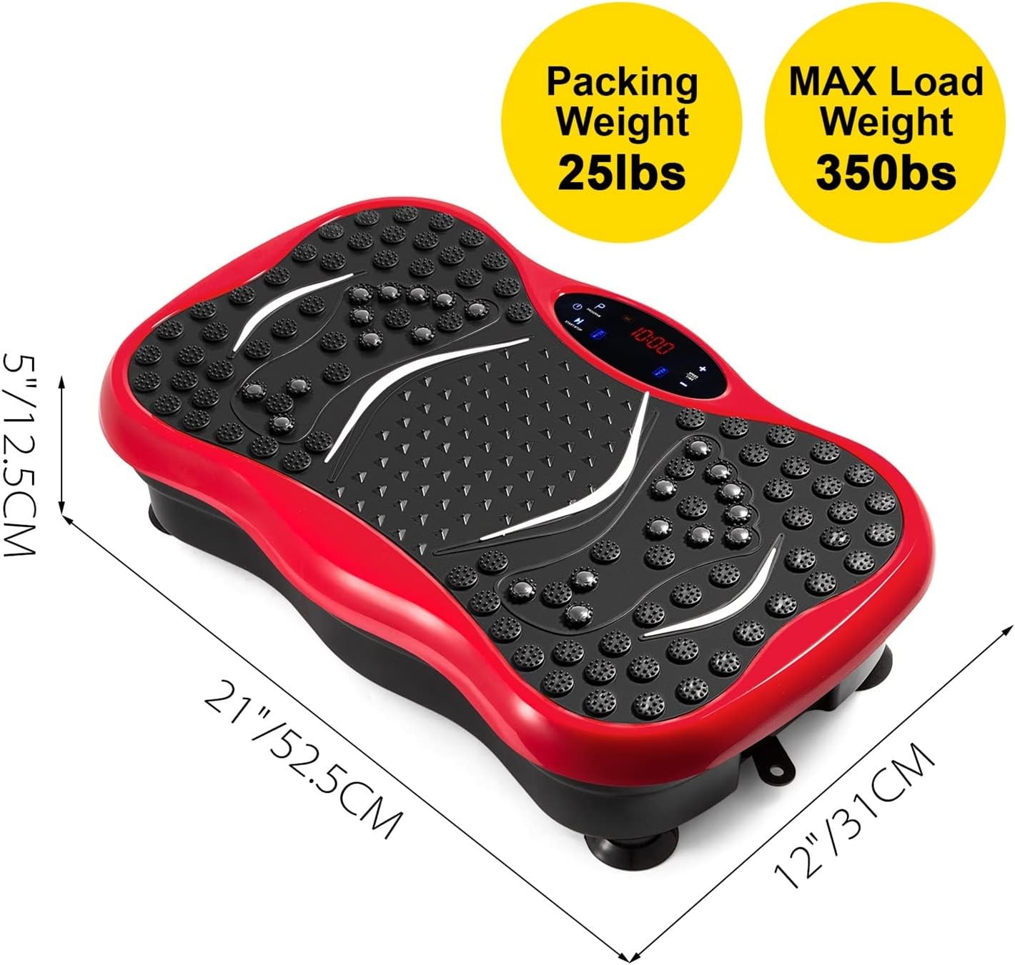 Vibration Platform Plate Whole Body Massager Machine With Resistance Bands & Remote Control For Fat Burning, Weight Loss
