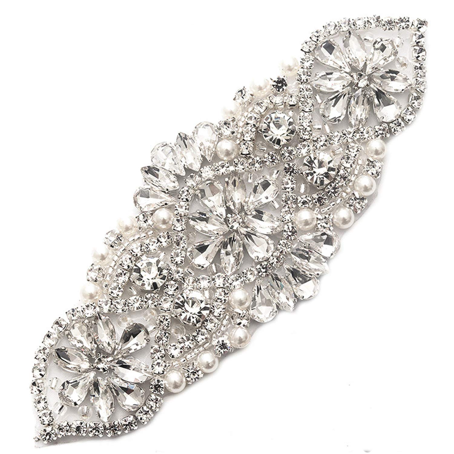 Youllyuu 30Pcs Hand Kralen Bruids Kristal Strass Applicaties Voor Trouwjurken Sash Rose Gold