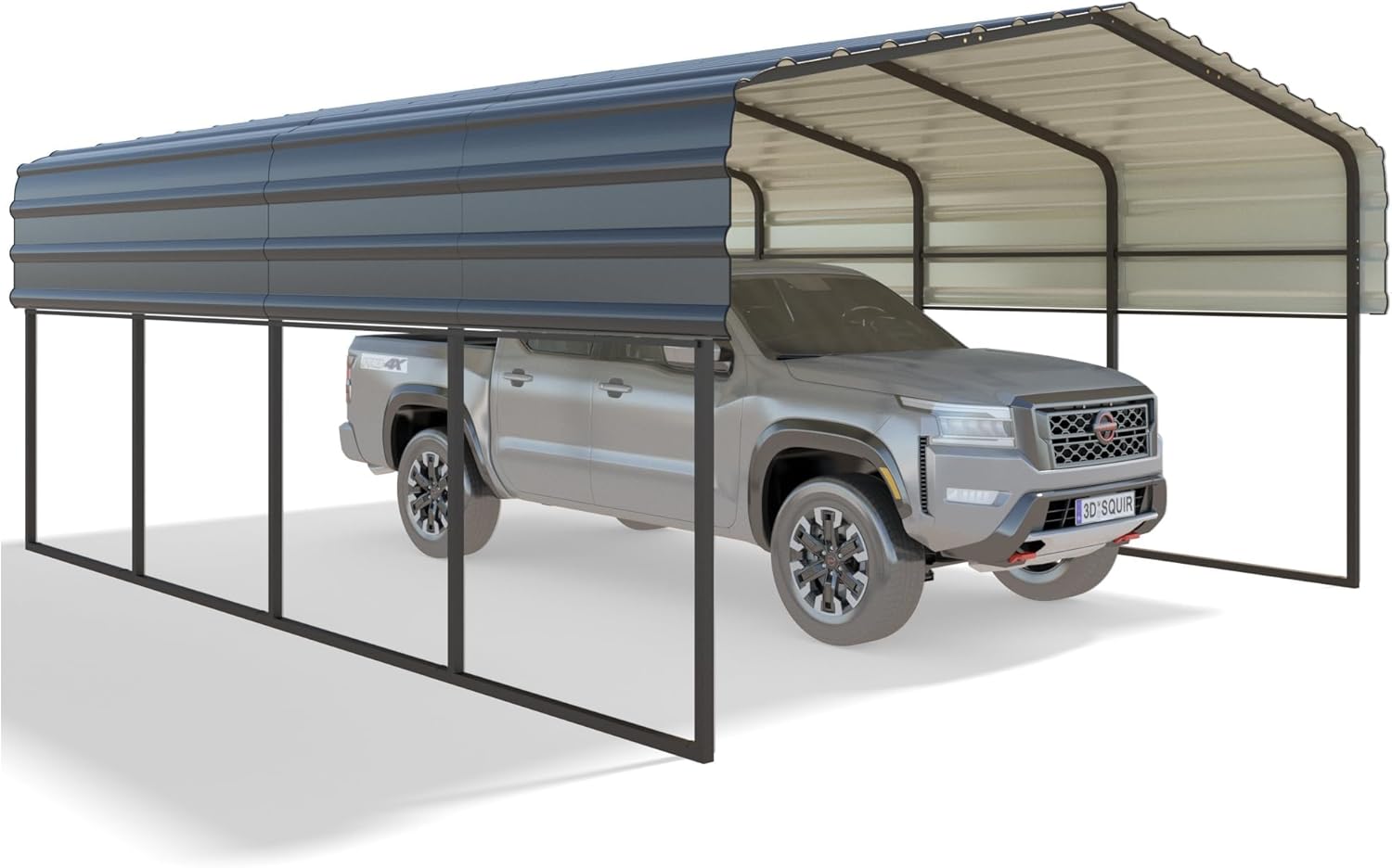 DNYKER 10x15 Heavy Duty Metal Carport, Garage Car Shelter Shade with Galvanized Steel Roof, Sturdy Metal Garage for Car, Boats and Truck DNYKER 10x15 Heavy Duty Metal Carport, Garage Car Shelter Shade with Galvanized Steel Roof, Sturdy Metal Garage for Car, Boats and Truck