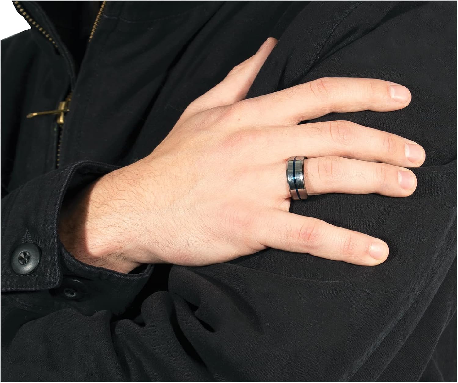 Rothco Tungsten Carbide Thin Blue Line Ring