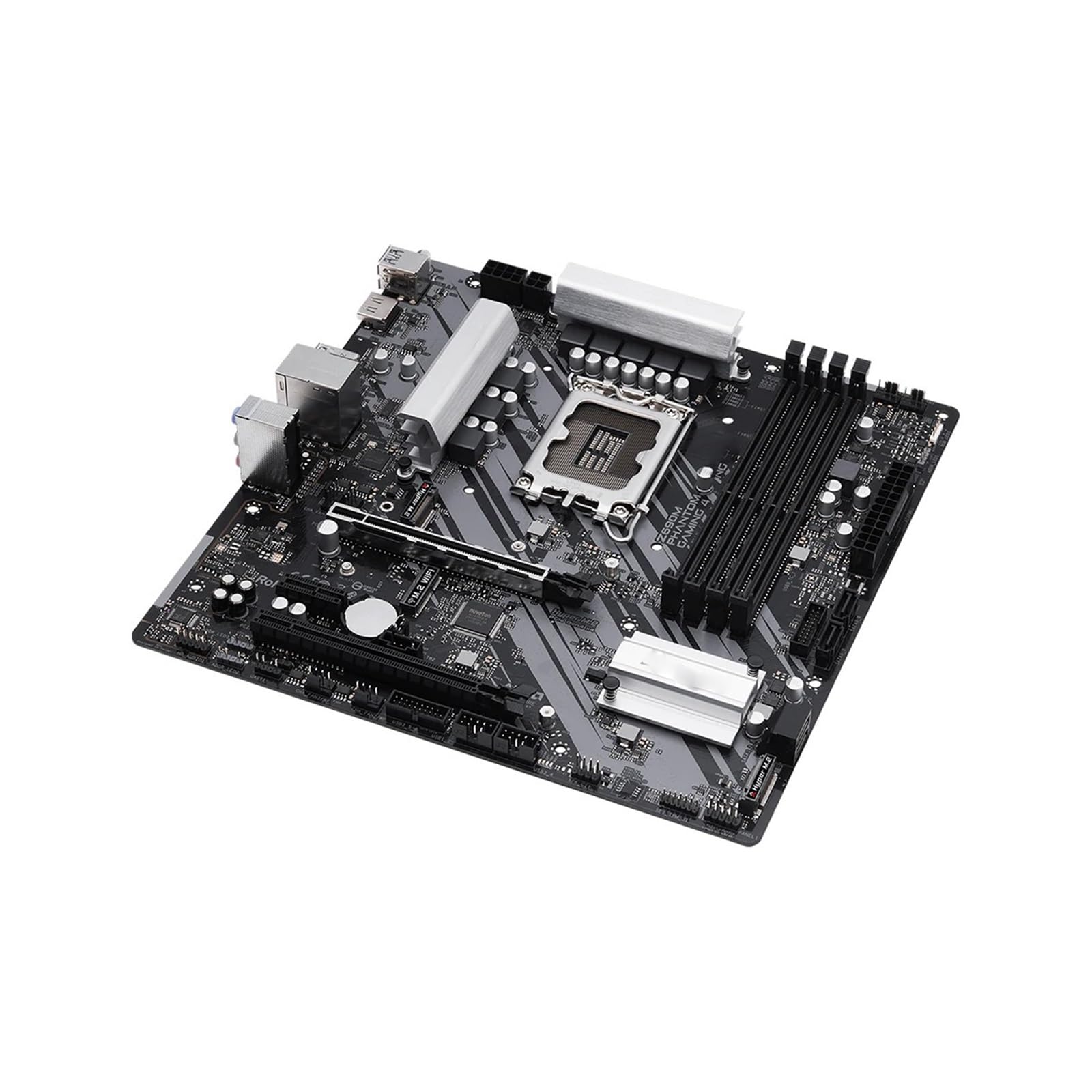 Carte Mere Carte mère Fit for ASRock Z690M Phantom Gaming 4, Socket LGA 1700, Compatible avec processeurs 14900KF, 12700K, 12400F et 12100F, 4xDDR4, 128 Go, M.2, HDMI, mATX