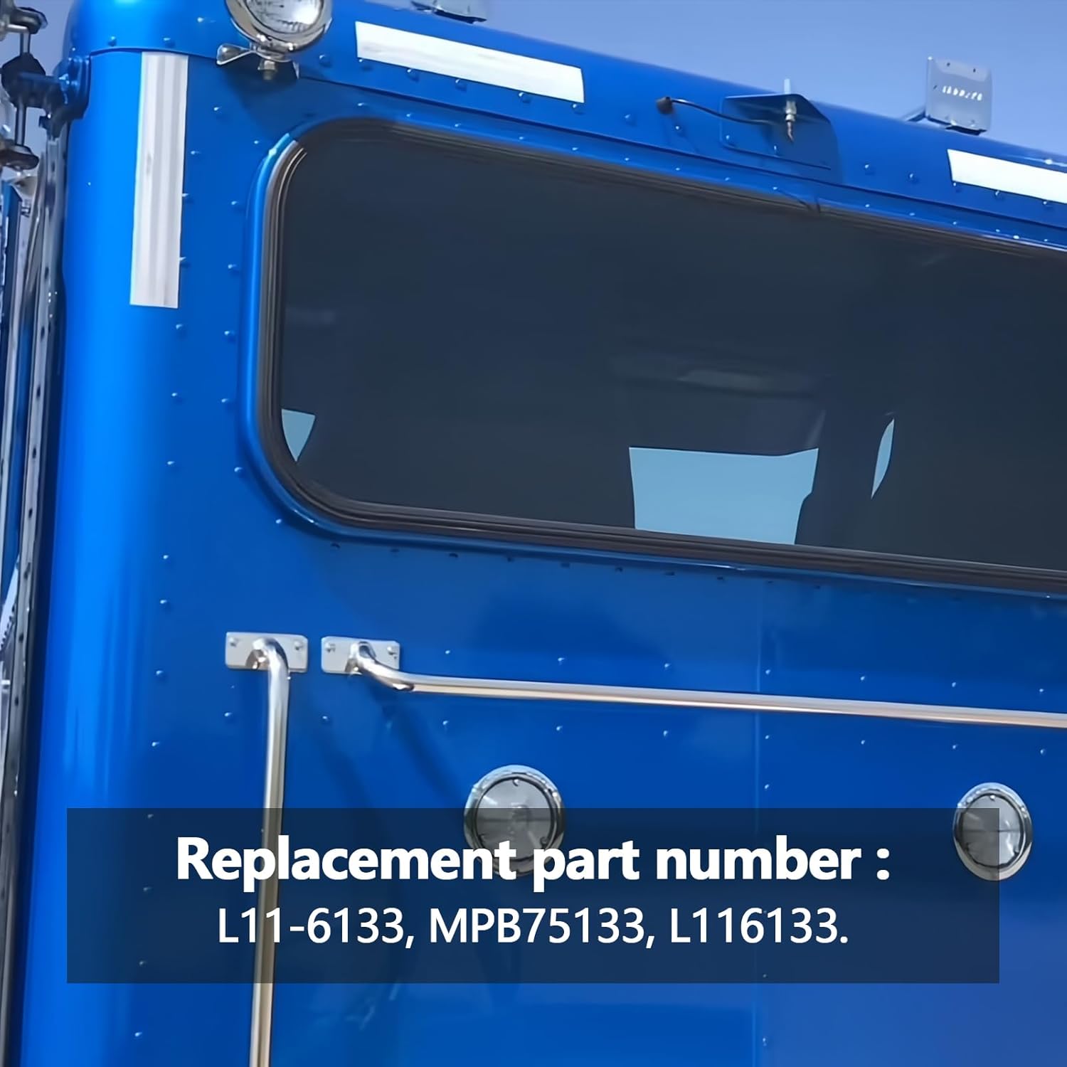 Upper Hood Guide Bracket Compatible with Peterbilt 384 388 389 Replacement for L11-6133 MPB75133 L116133 (A Pair)