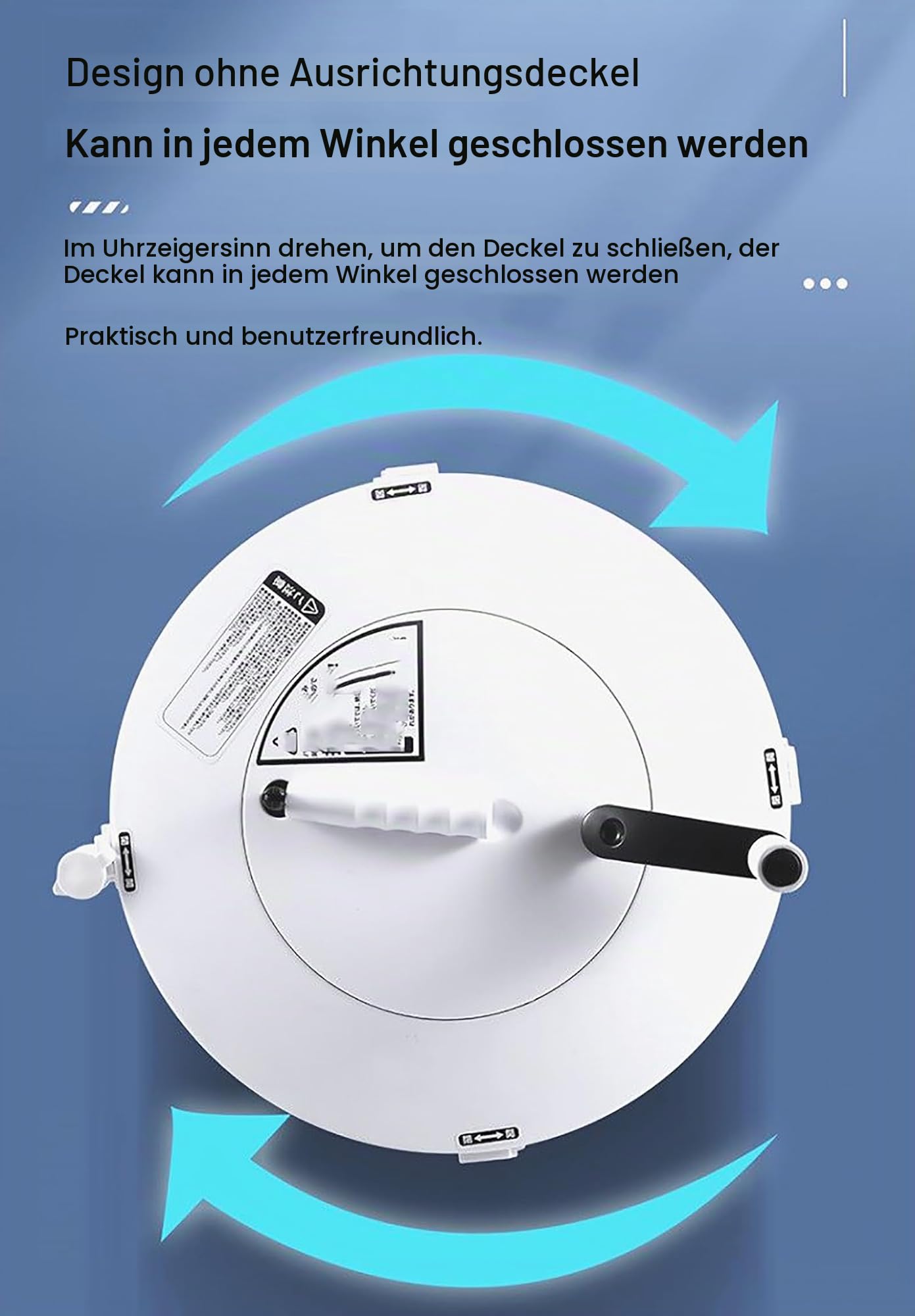 Tragbarer Handkurbel-Wäscheschleudereimer, nicht-elektrische Waschmaschine und Schleudertrockner, Mini-Handkurbel, Wäschetrockner für Schlafsaal, Wohnung, Wohnmobil (blau)