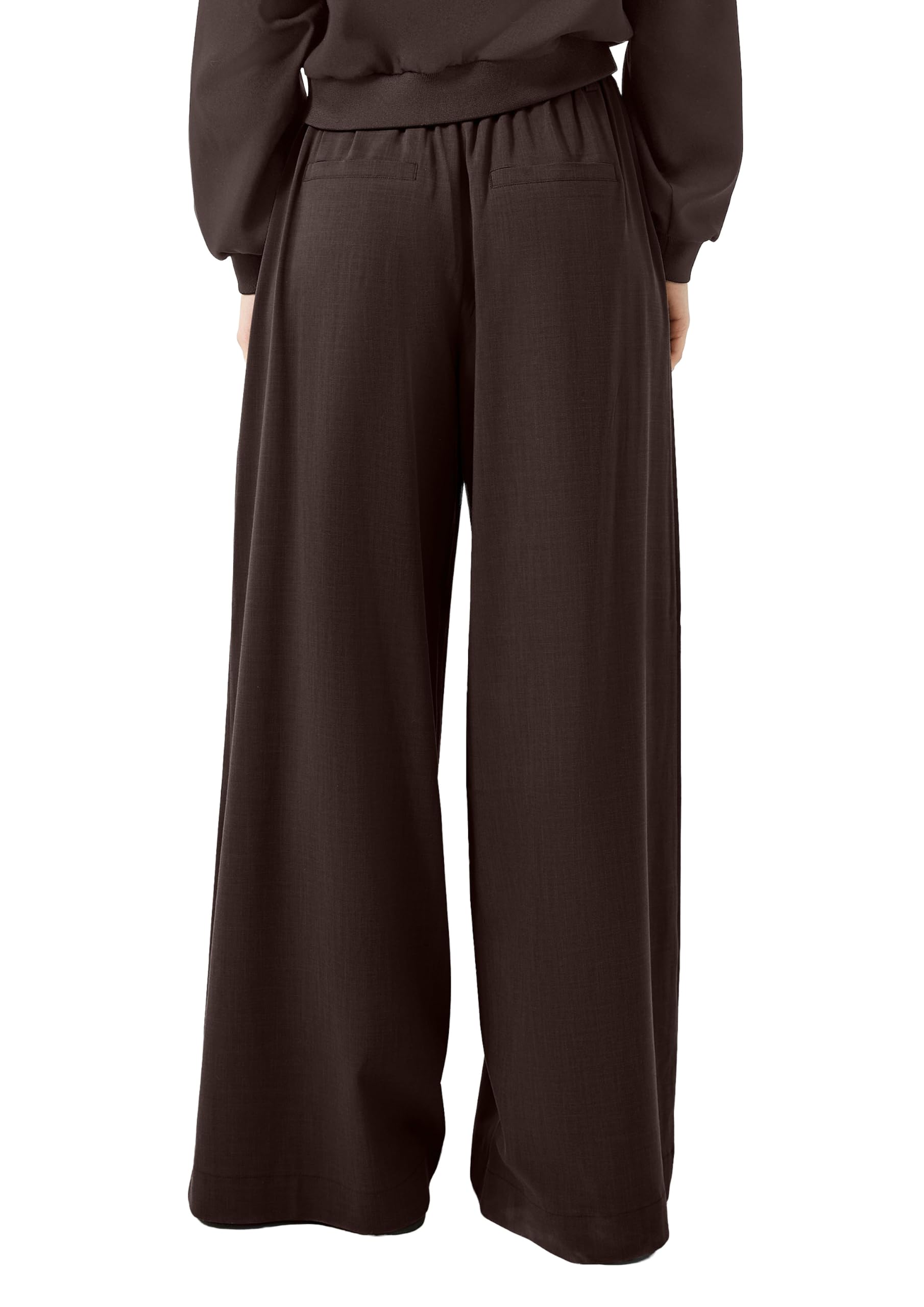 QS Q/S Damen Hose – Wide Leg, Bundfalten, Twill