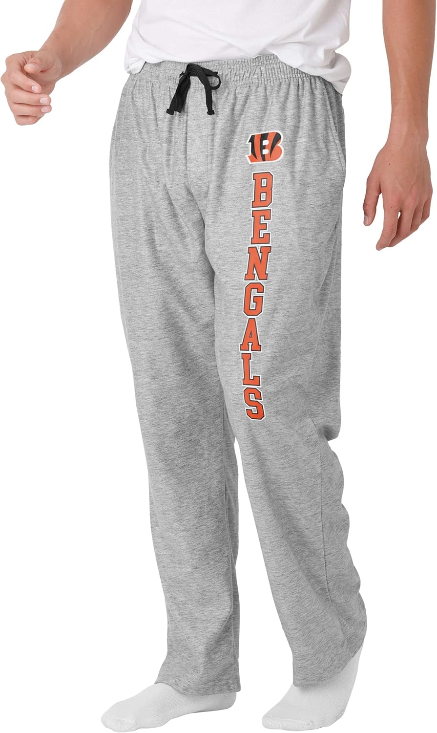 FOCO NFL Mens NFL Team Logo Athletic Gray Lounge Pants
